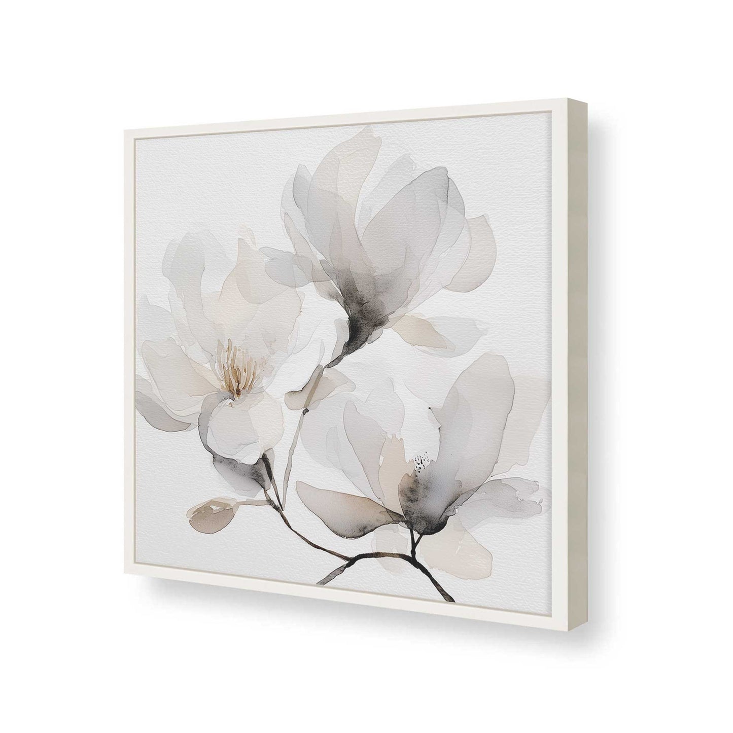 [Color:Opaque White], Picture of art in a Opaque White frame of the corner