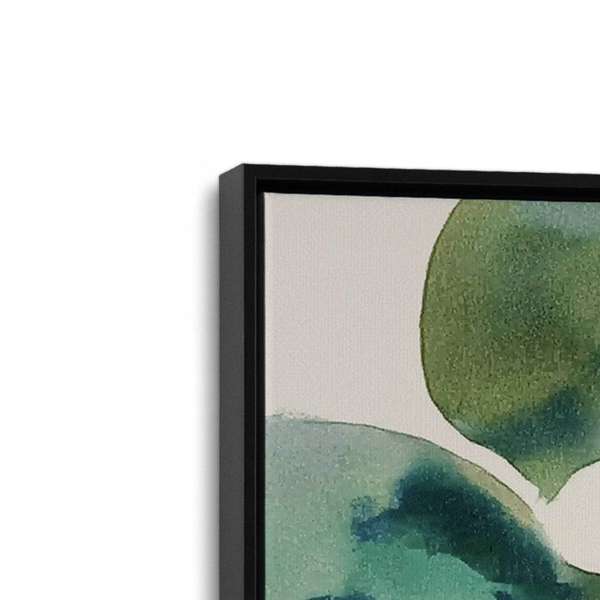 [Color:Satin Black], Picture of art in a Satin Black frame at an angle