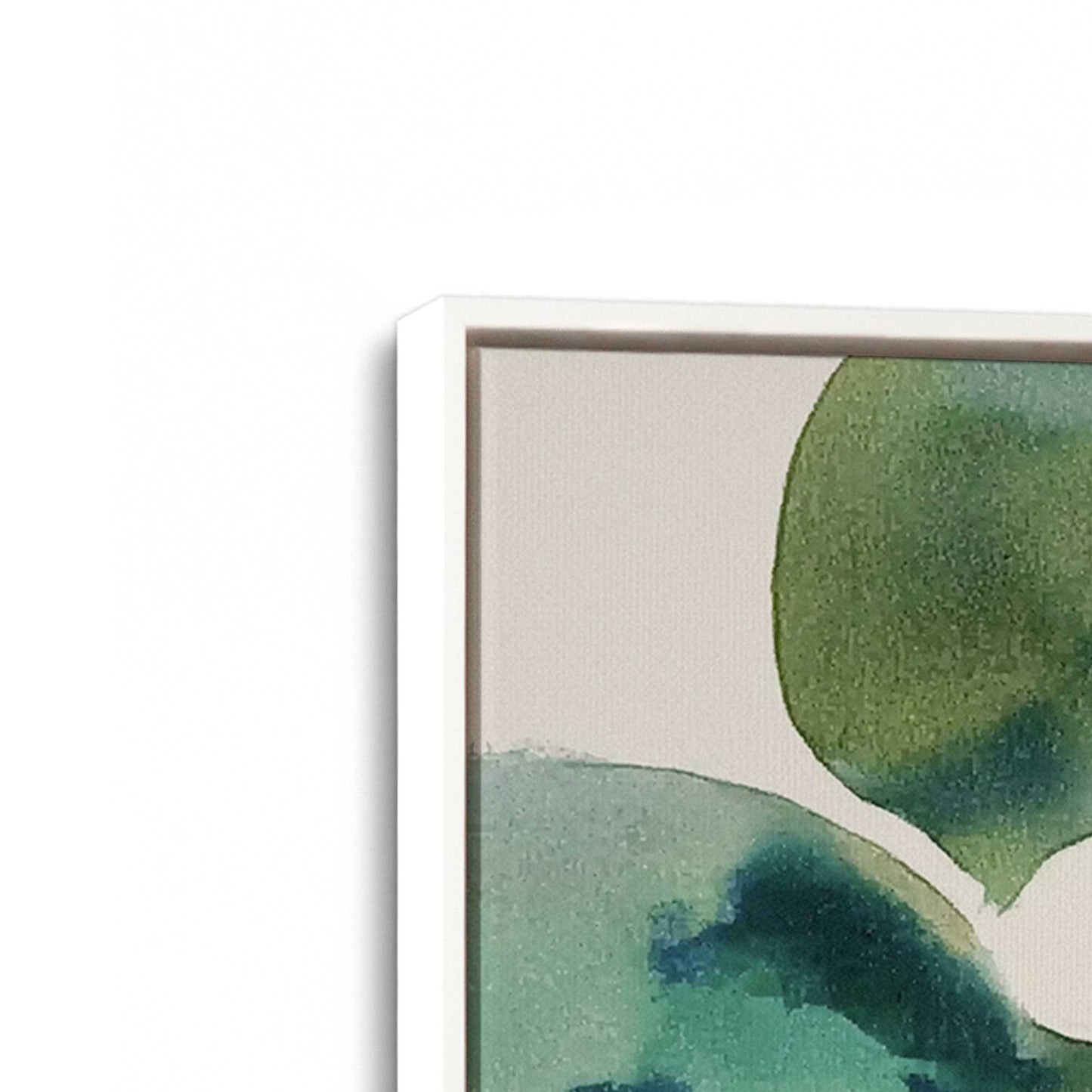 [Color:Opaque White], Picture of art in a White frame at an angle