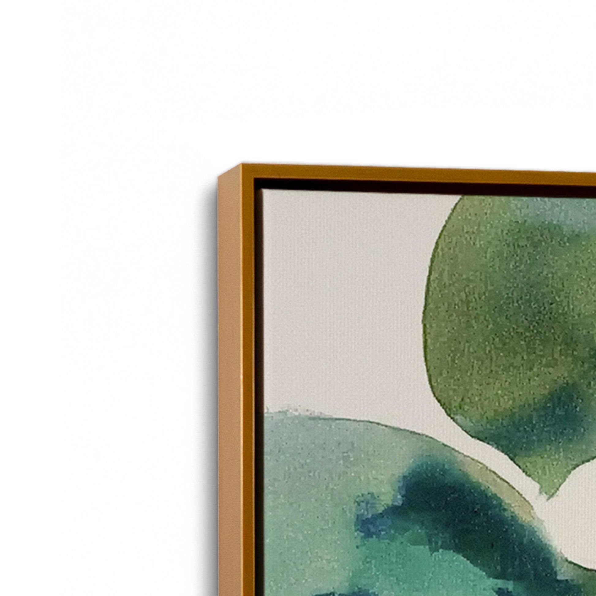 [Color:Polished Gold], Picture of art in a Polished Gold frame at an angle