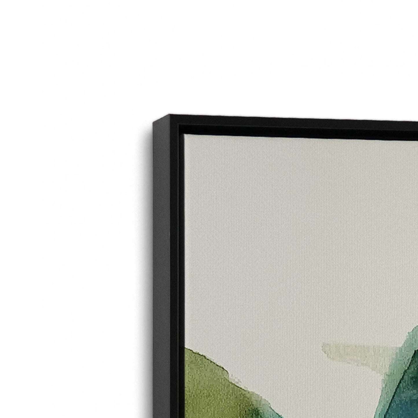 [Color:Satin Black], Picture of art in a Satin Black frame at an angle
