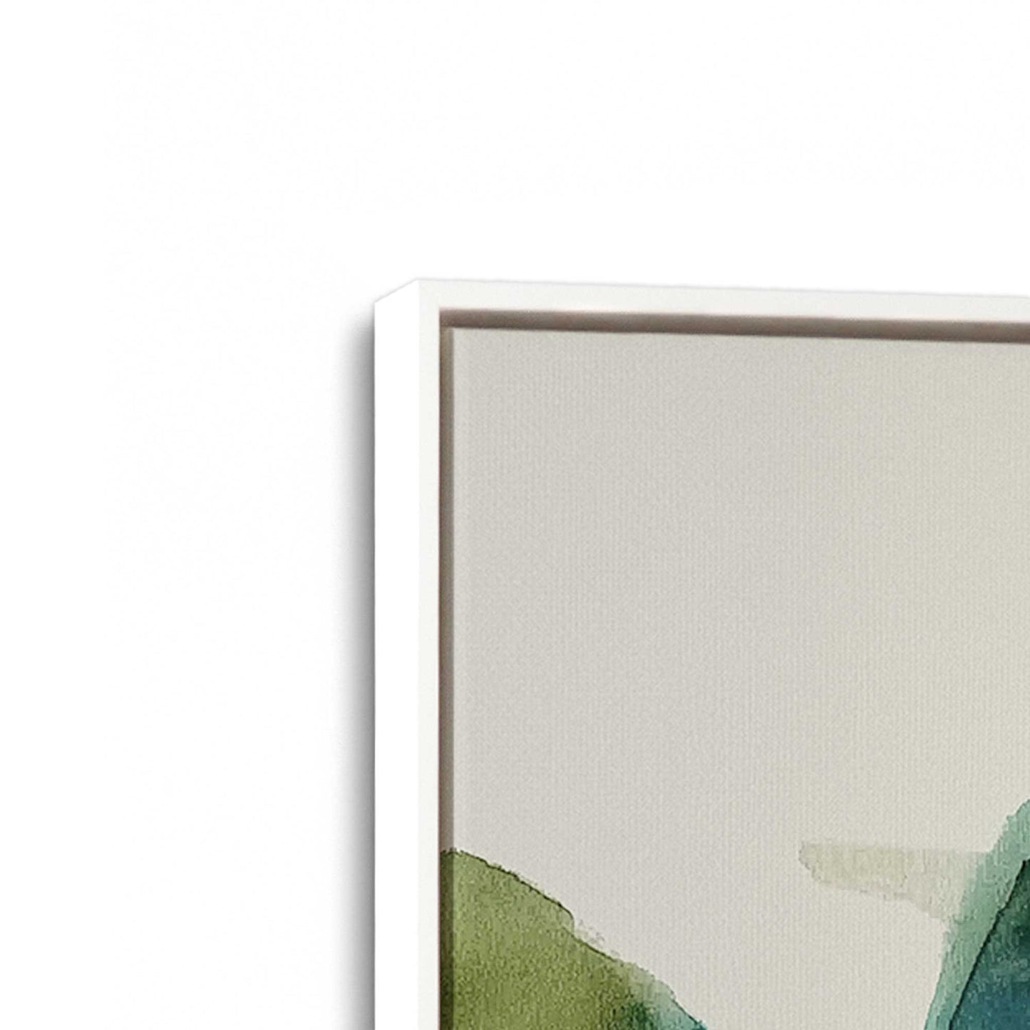 [Color:Opaque White], Picture of art in a White frame at an angle