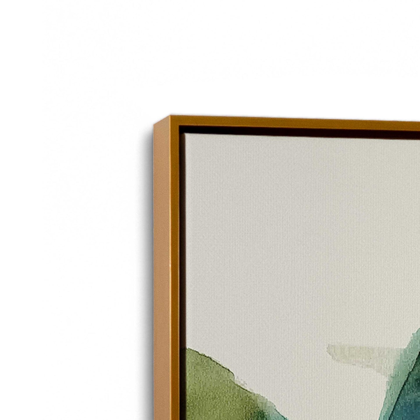 [Color:Polished Gold], Picture of art in a Polished Gold frame at an angle