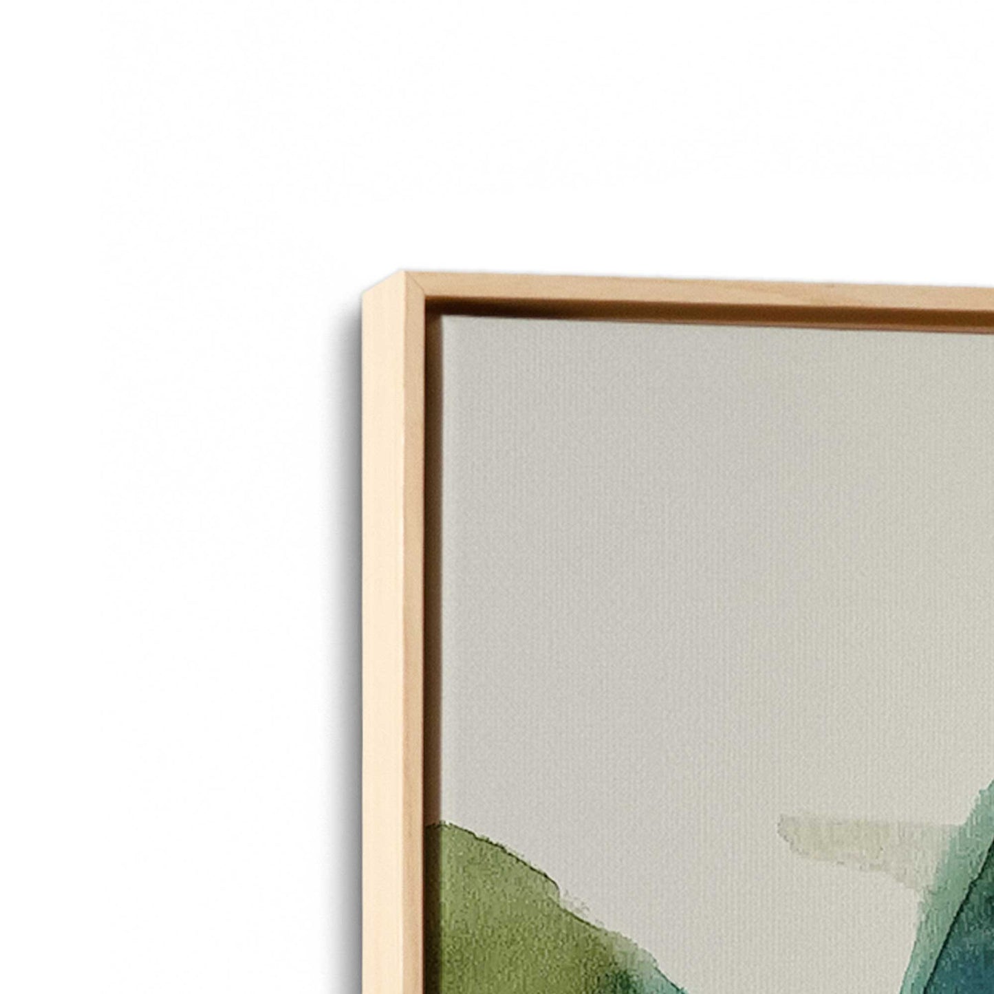 [Color:American Maple], Picture of art in a American Maple frame at an angle