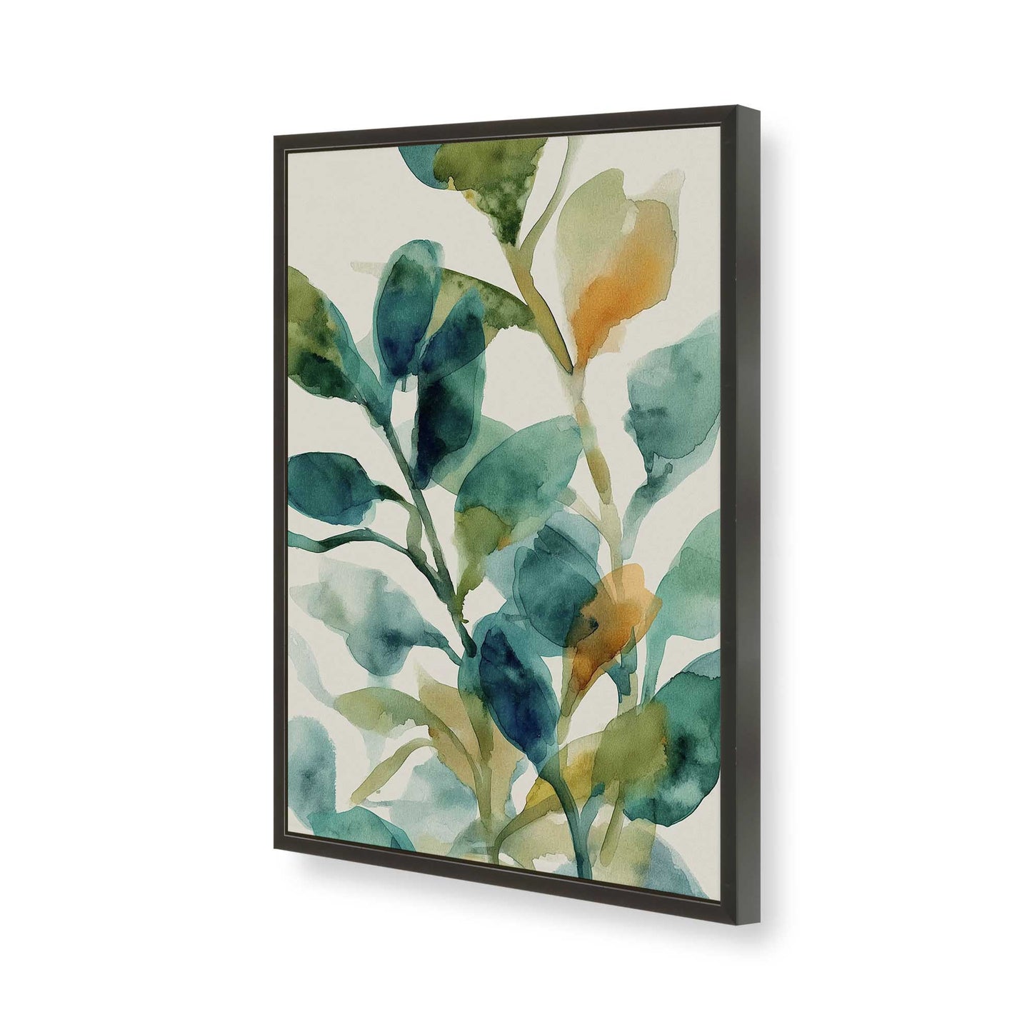 [Color:Satin Black], Picture of art in a Satin Black frame of the corner