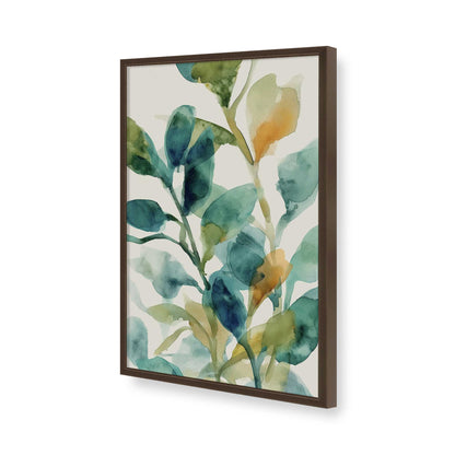 [Color:Brown], Picture of art in a Brown frame of the corner