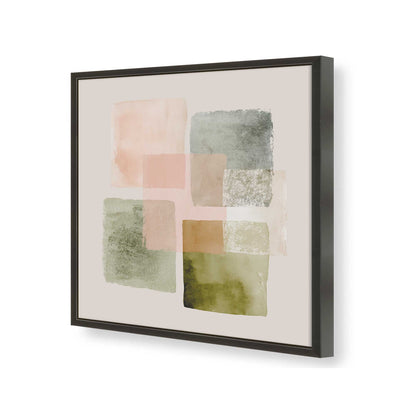 [Color:Satin Black], Picture of art in a Satin Black frame of the corner