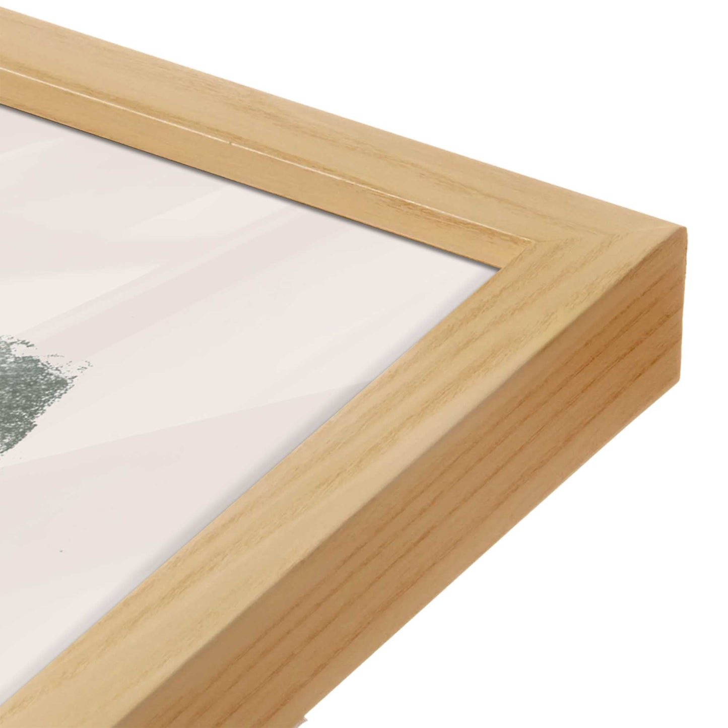 [Color:American Maple], Picture of art in a American Maple frame at an angle