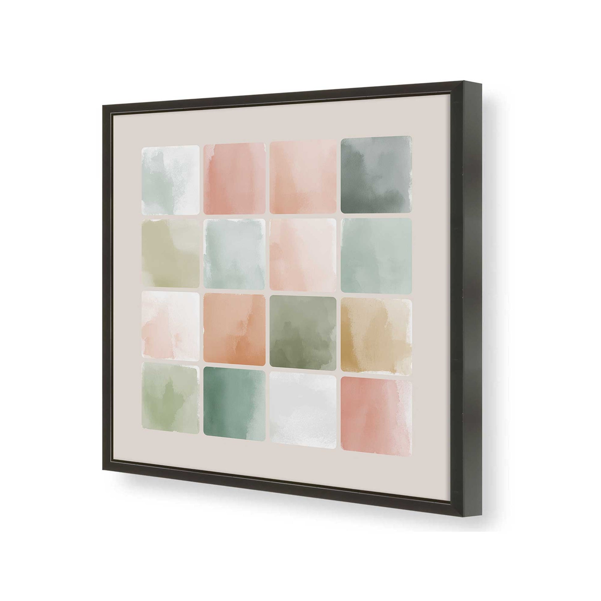 [Color:Satin Black], Picture of art in a Satin Black frame of the corner