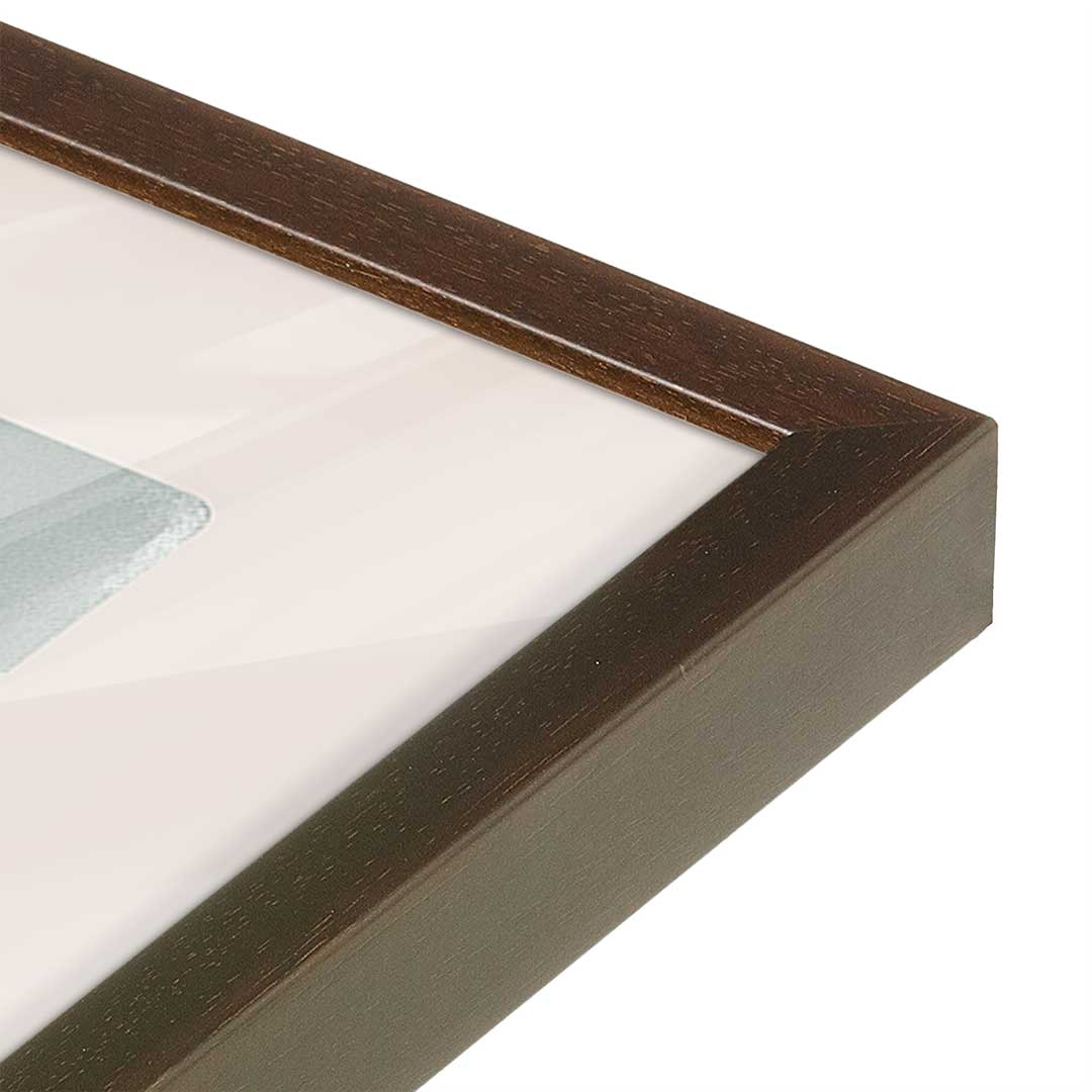 [Color:Espresso], Picture of art in a Espresso frame at an angle