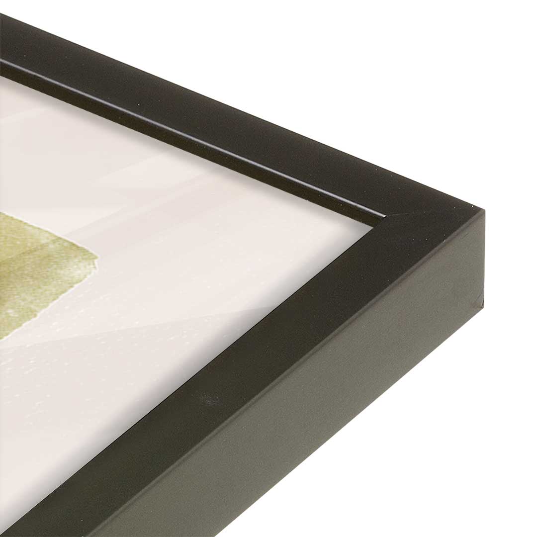 [Color:Satin Black], Picture of art in a Satin Black frame at an angle
