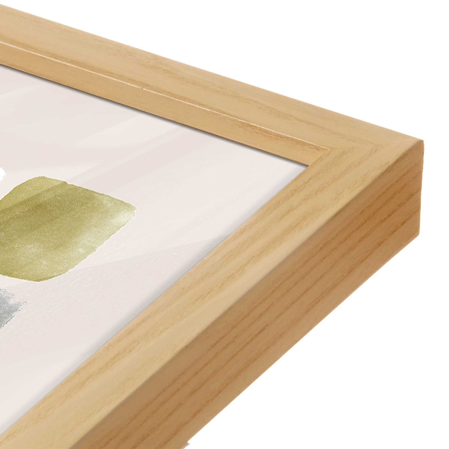[Color:American Maple], Picture of art in a American Maple frame at an angle