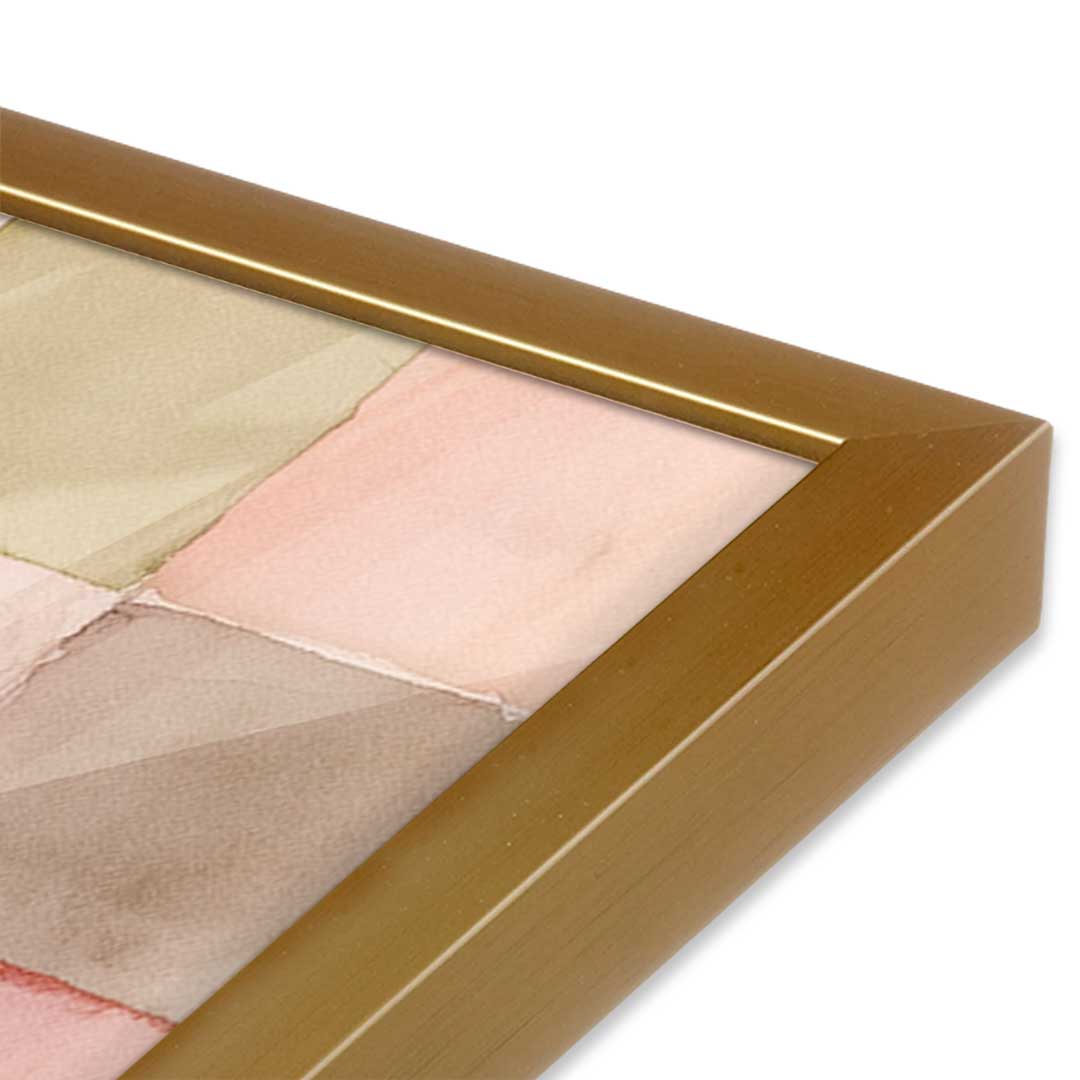 [Color:Polished Gold], Picture of art in a Polished Gold frame at an angle