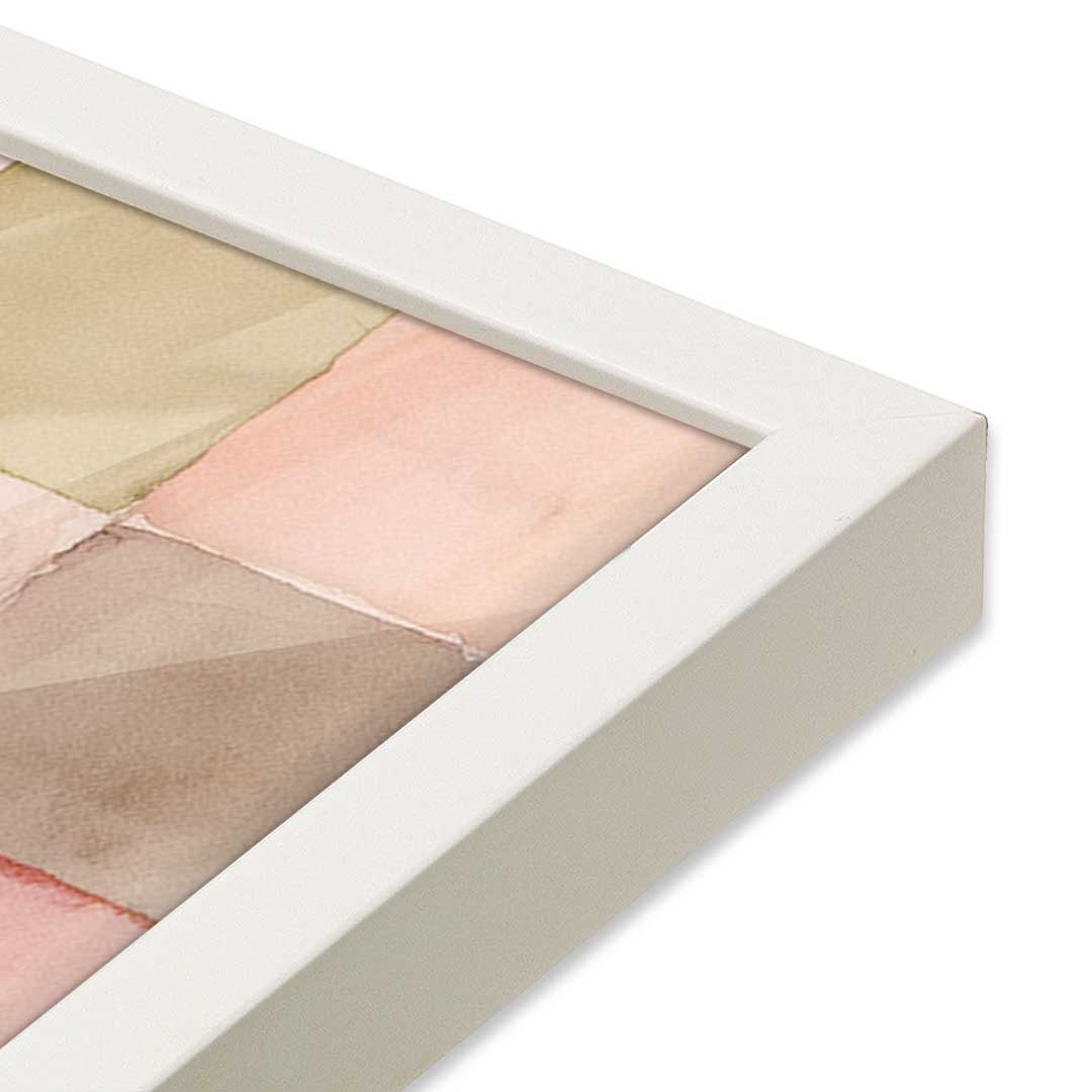 [Color:Opaque White], Picture of art in a Opaque White frame at an angle