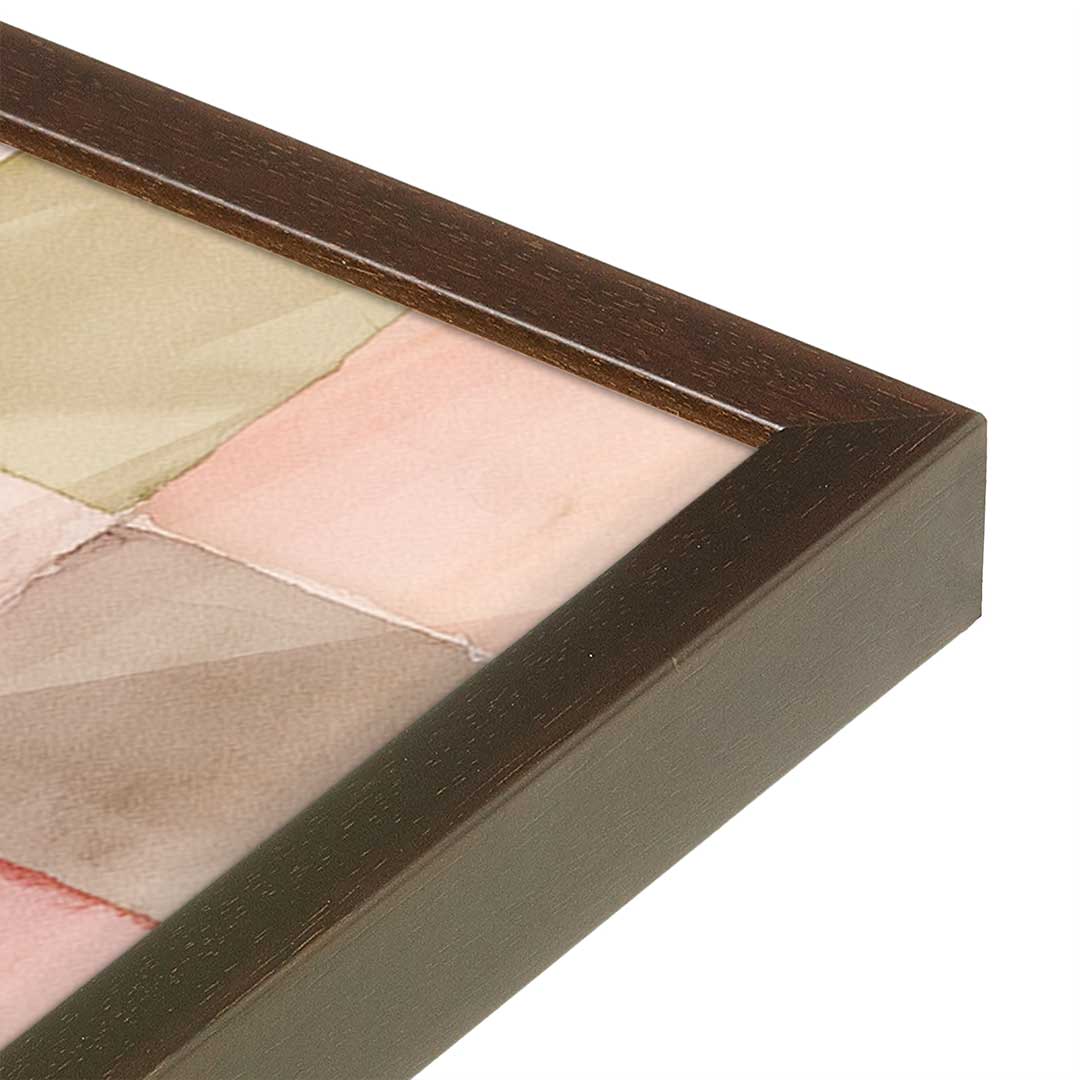 [Color:Espresso], Picture of art in a Espresso frame at an angle
