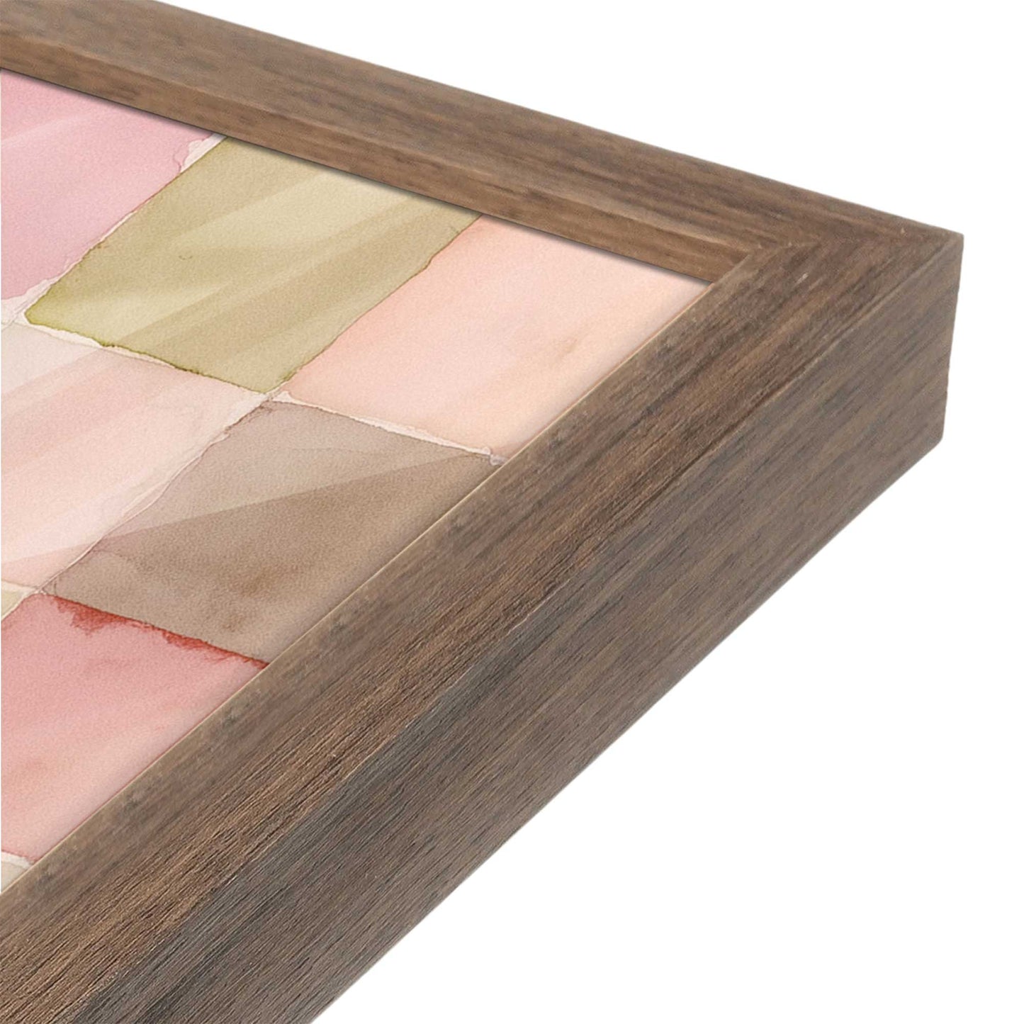 [Color:Walnut], Picture of art in a Walnut frame at an angle