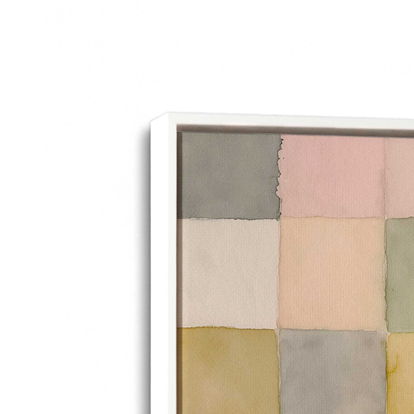 [Color:Opaque White], Picture of art in a White frame at an angle