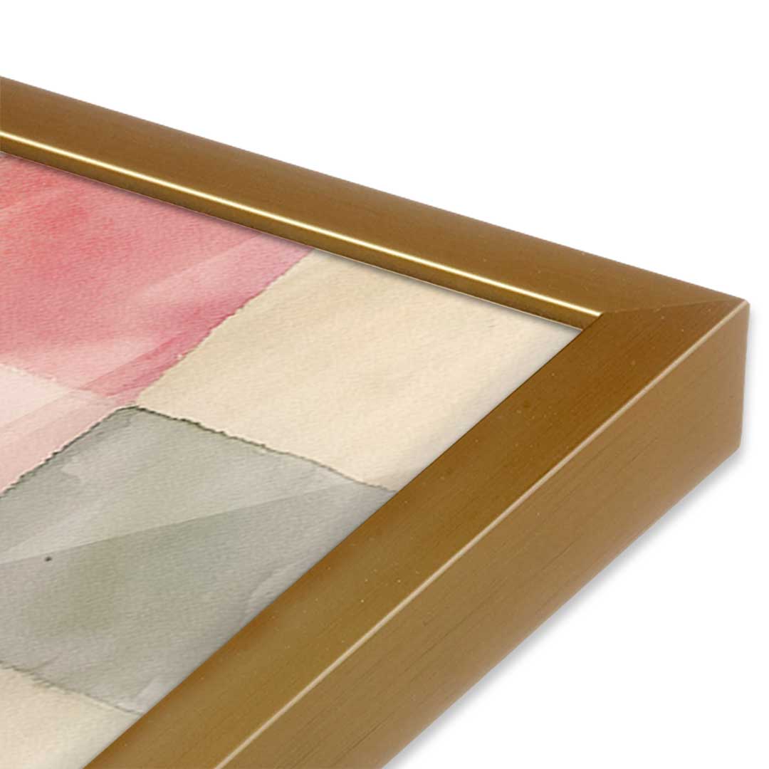 [Color:Polished Gold], Picture of art in a Polished Gold frame at an angle