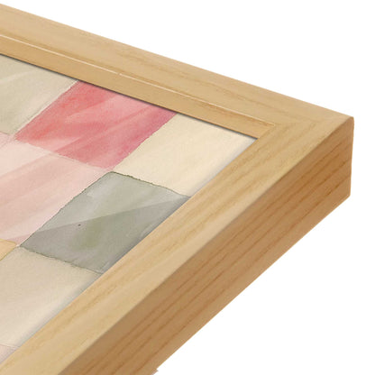 [Color:American Maple], Picture of art in a American Maple frame at an angle