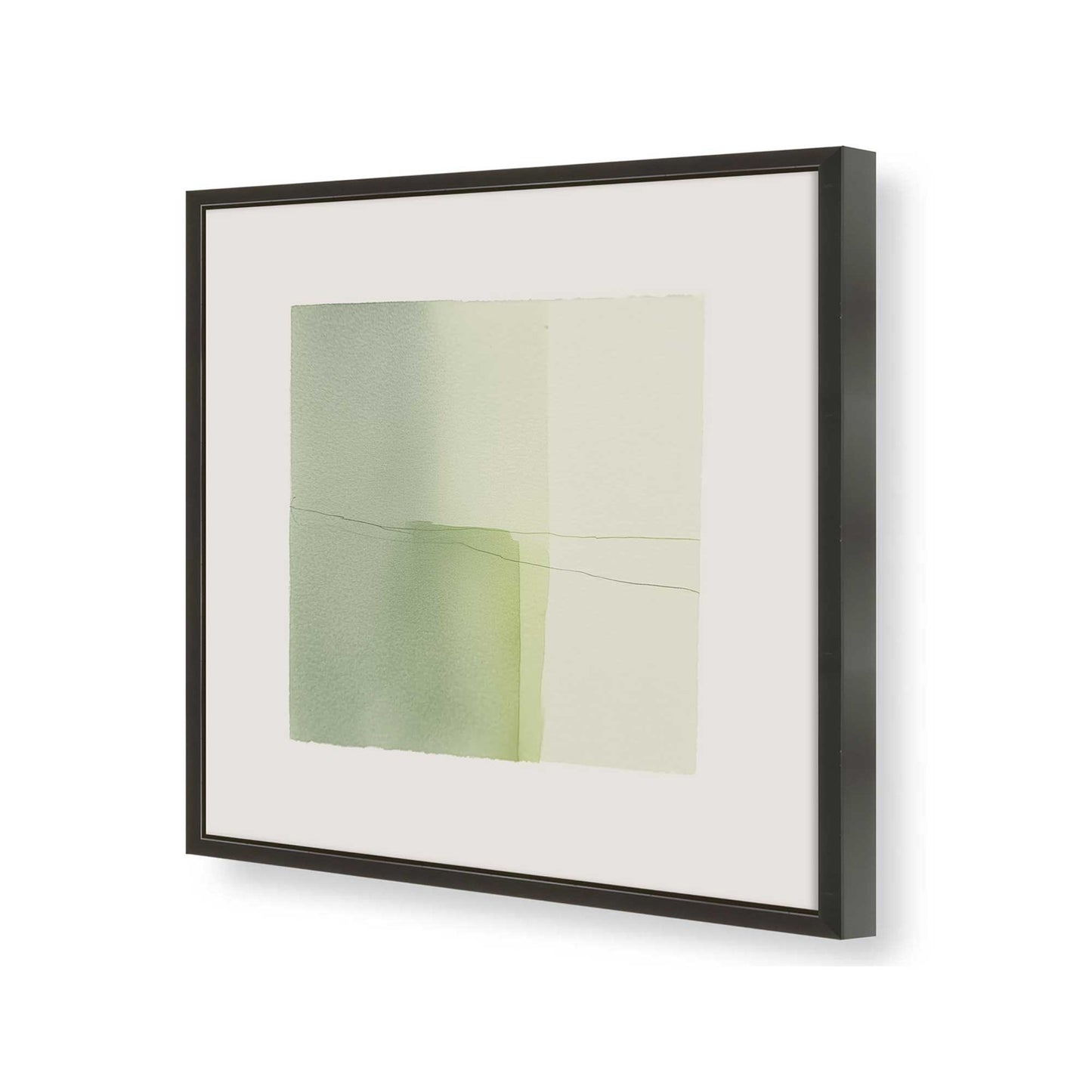 [Color:Satin Black], Picture of art in a Satin Black frame of the corner