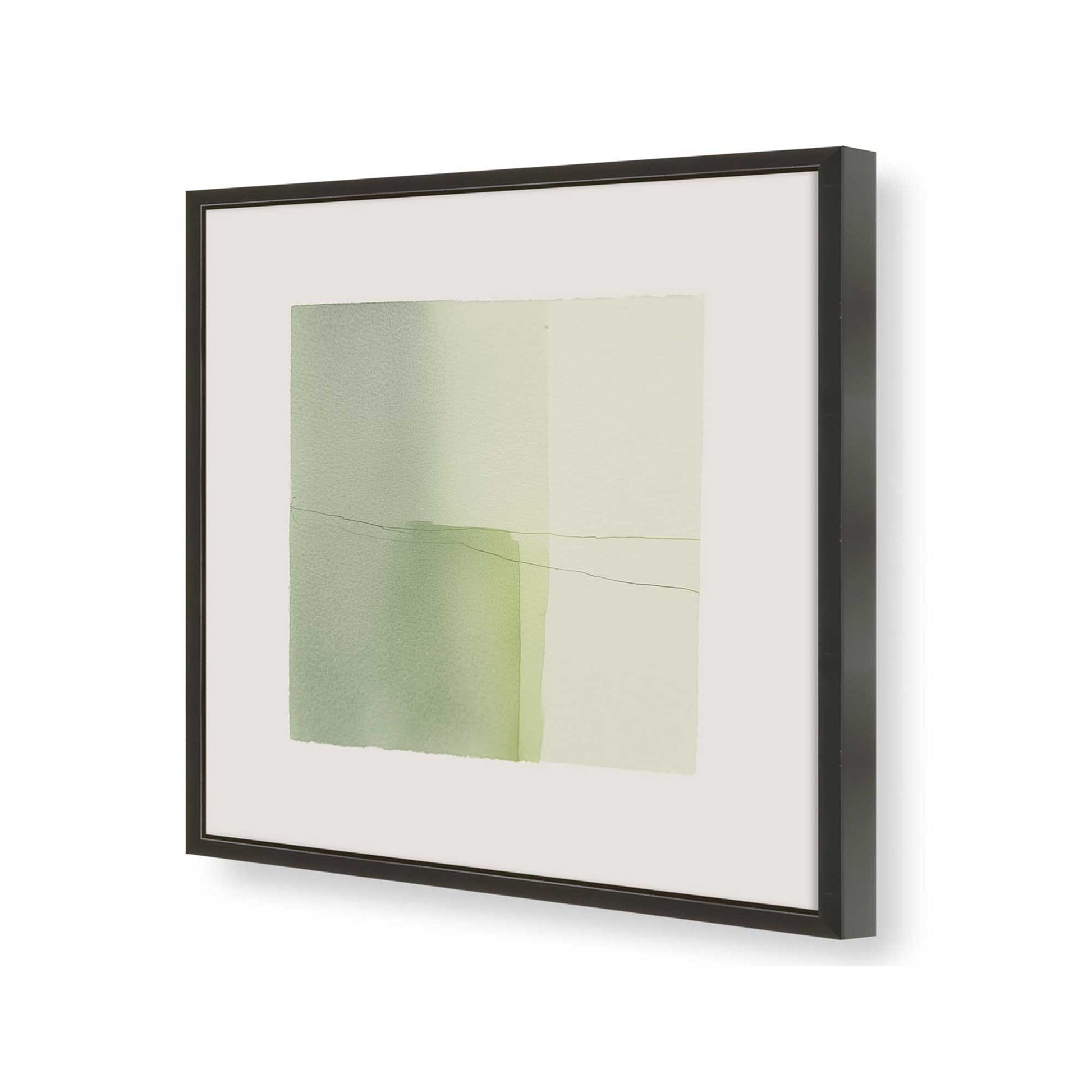 [Color:Satin Black], Picture of art in a Satin Black frame of the corner