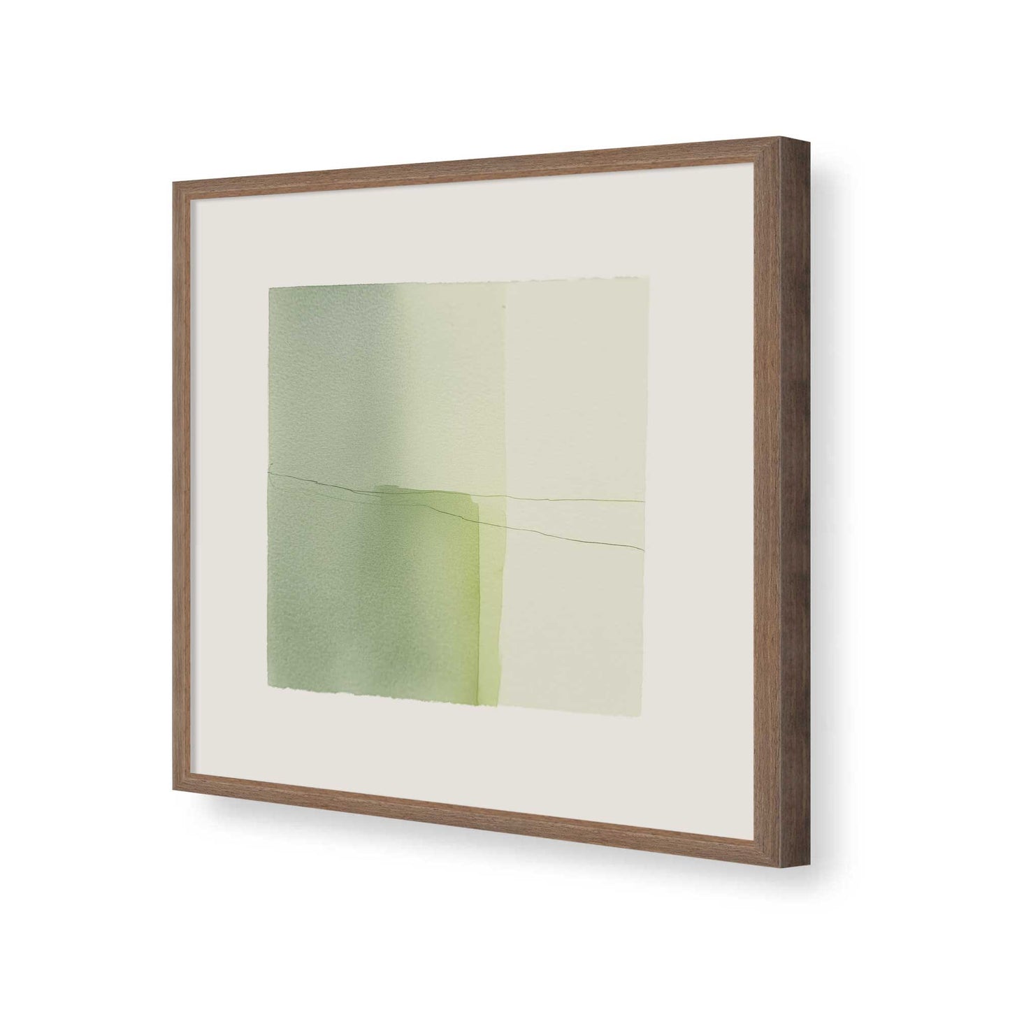 [Color:Walnut], Picture of art in a Walnut frame of the corner