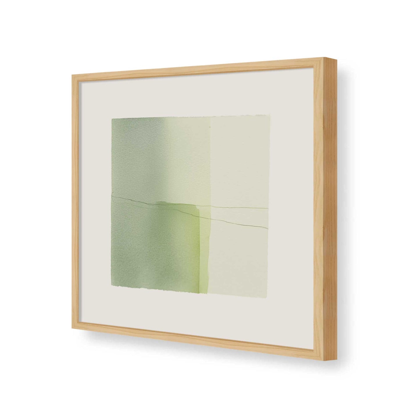 [Color:American Maple], Picture of art in a American Maple frame of the corner