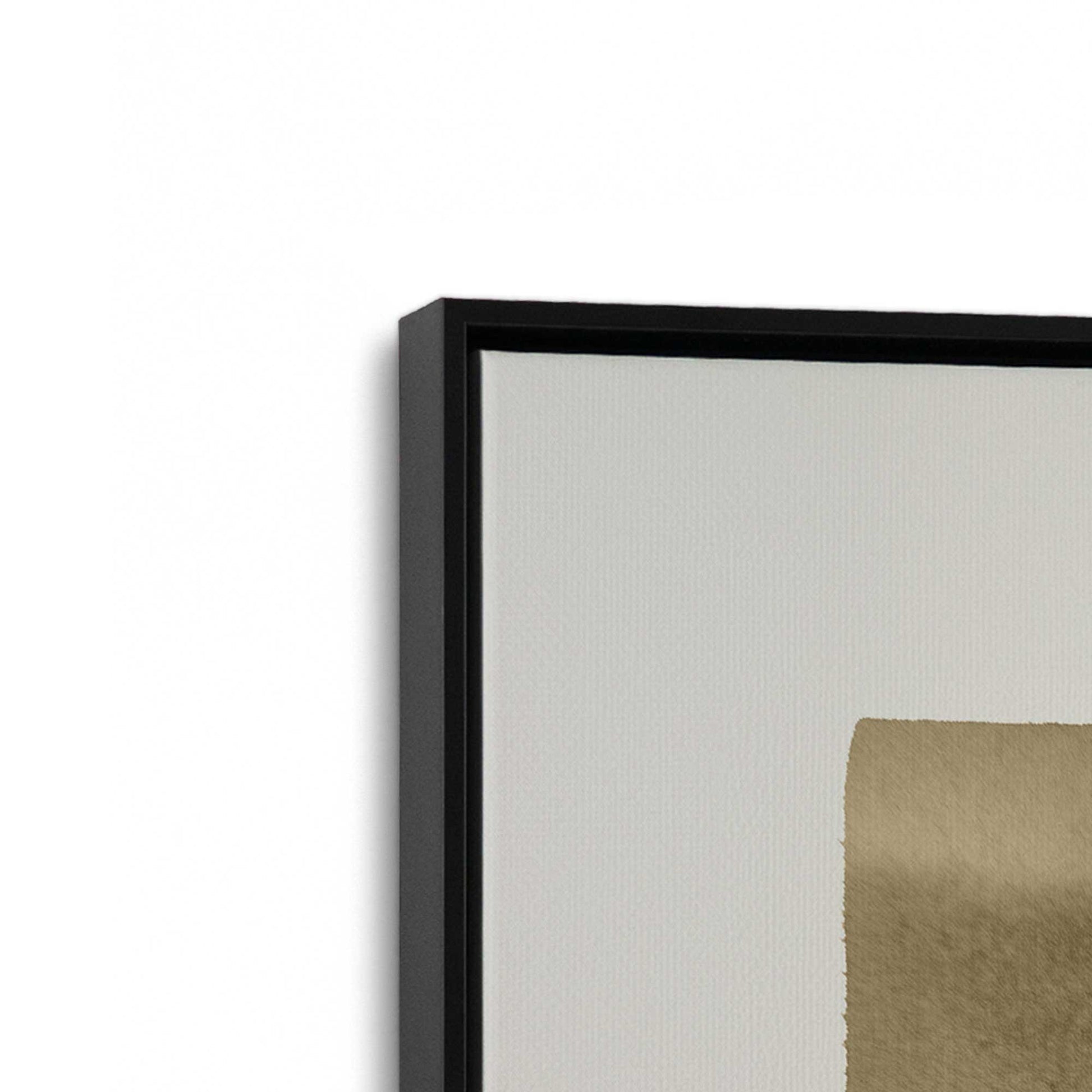 [Color:Satin Black], Picture of art in a Satin Black frame at an angle