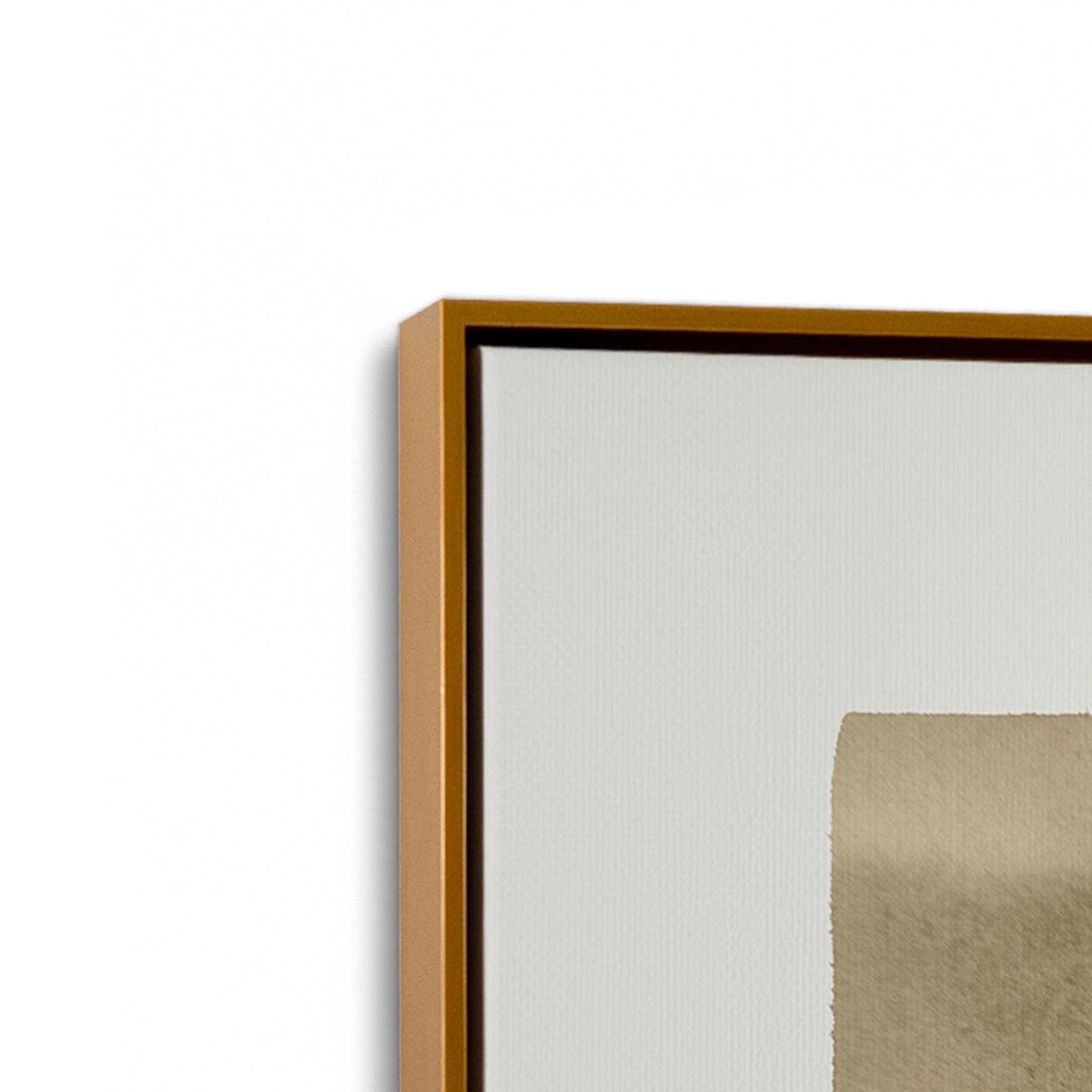 [Color:Polished Gold], Picture of art in a Polished Gold frame at an angle