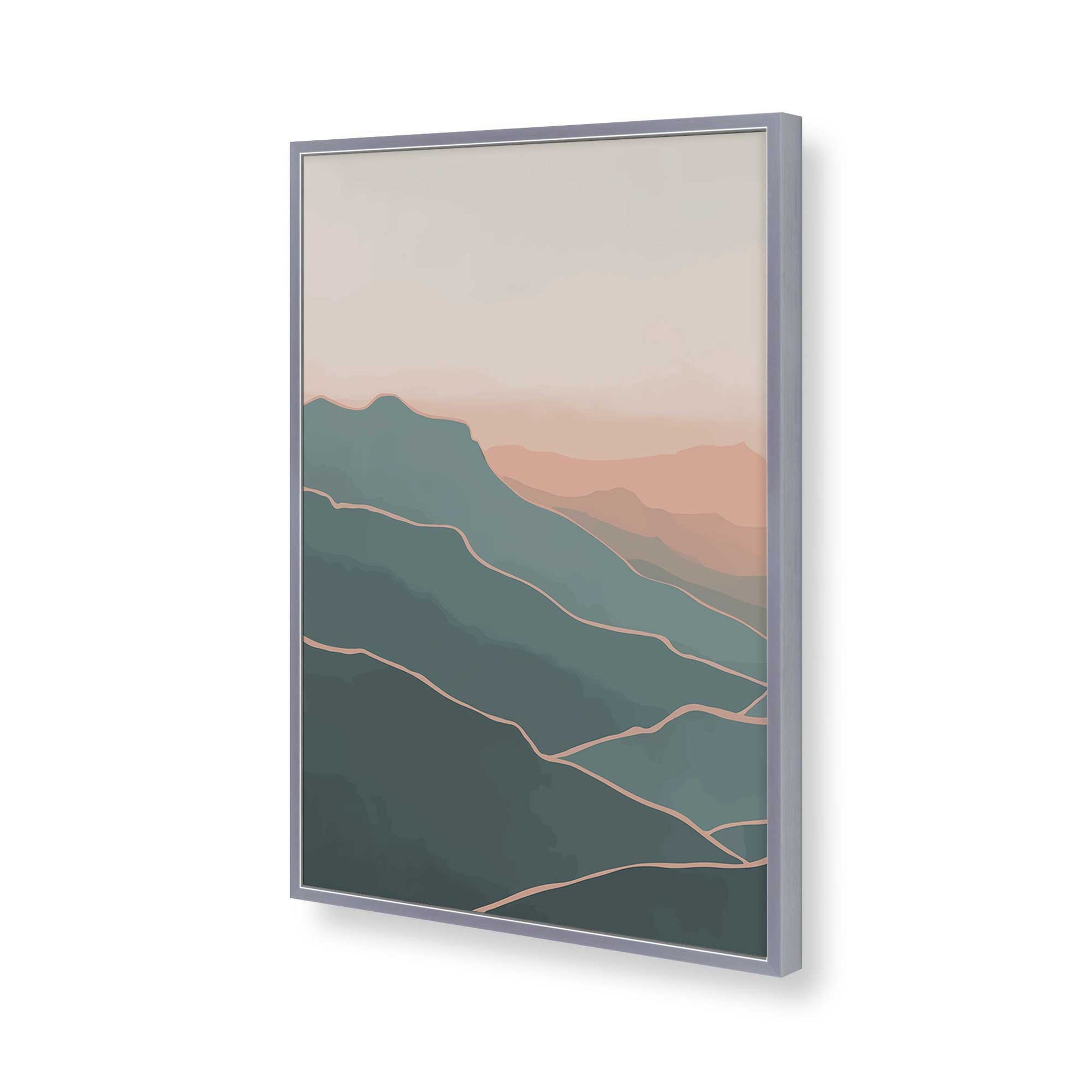 [Color:Polished Chrome], Picture of art in a Polished Chrome frame of the corner
