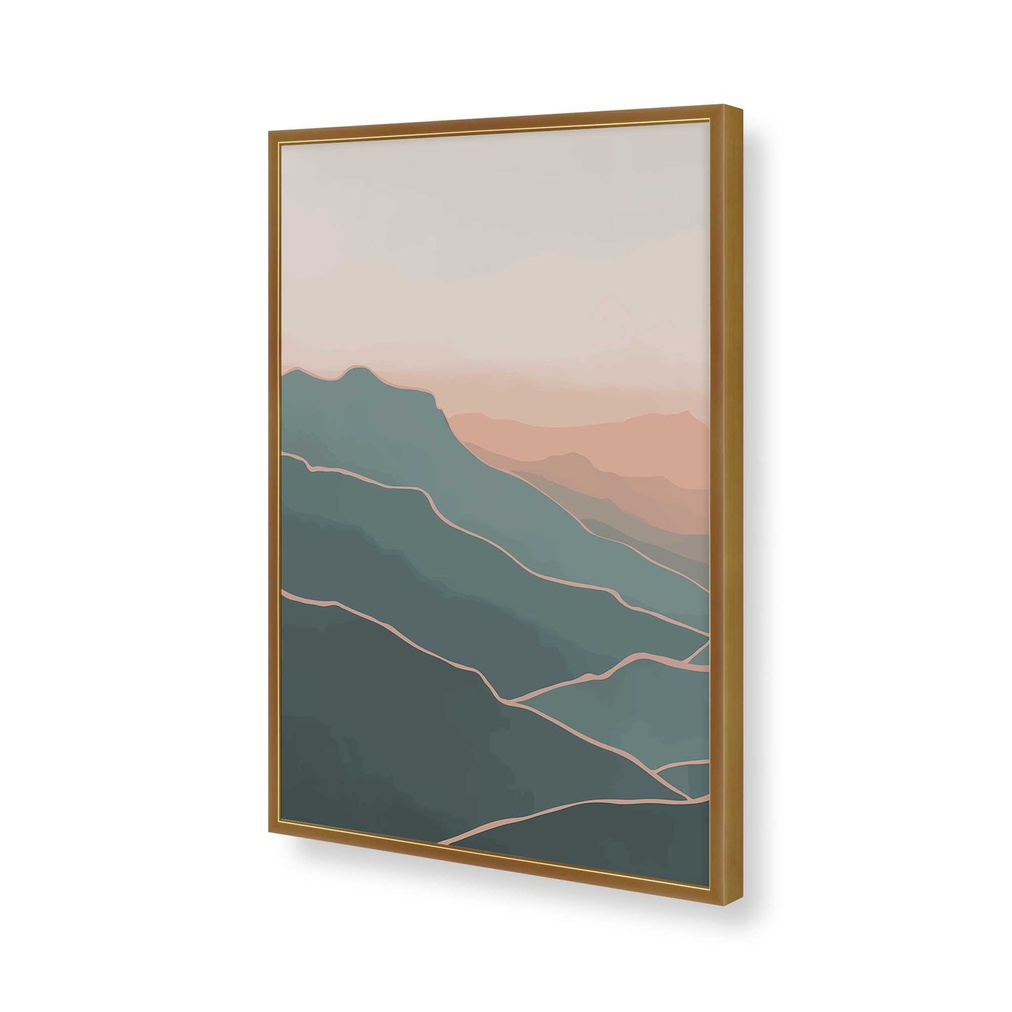 [Color:Polished Gold], Picture of art in a Polished Gold frame of the corner