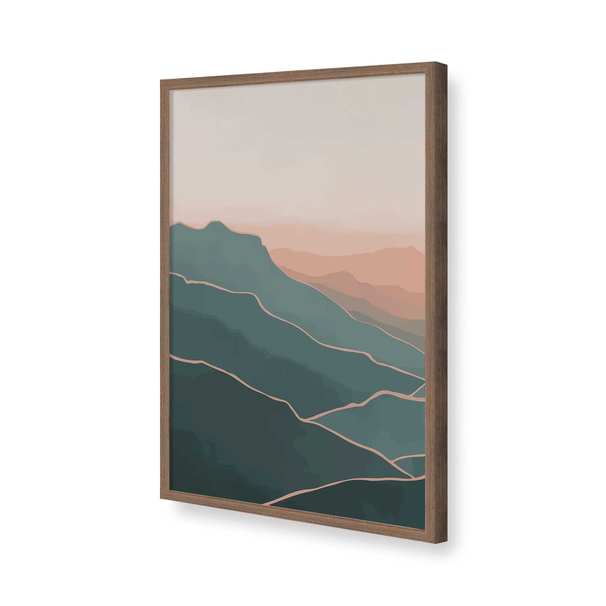 [Color:Walnut], Picture of art in a Walnut frame of the corner