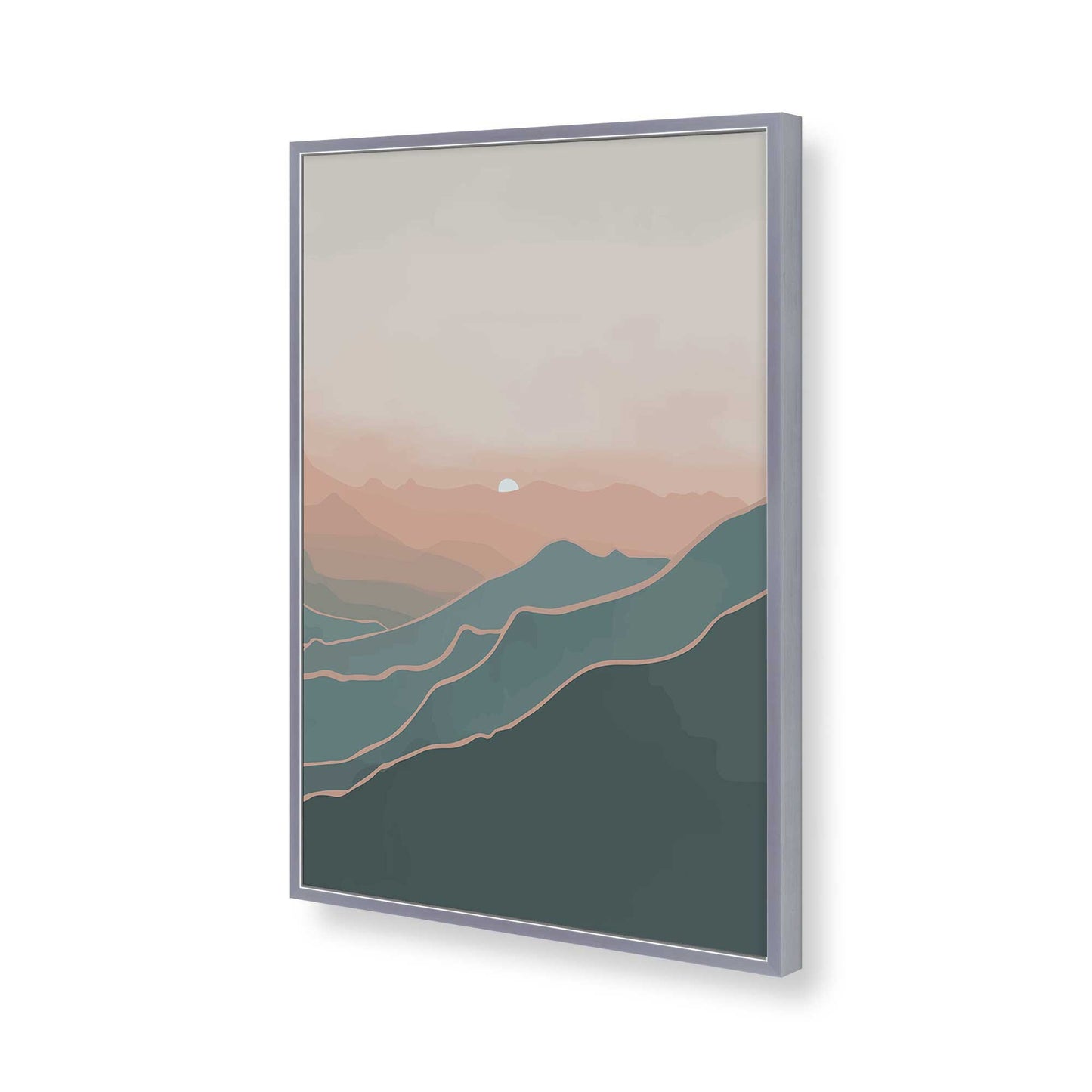 [Color:Polished Chrome], Picture of art in a Polished Chrome frame of the corner