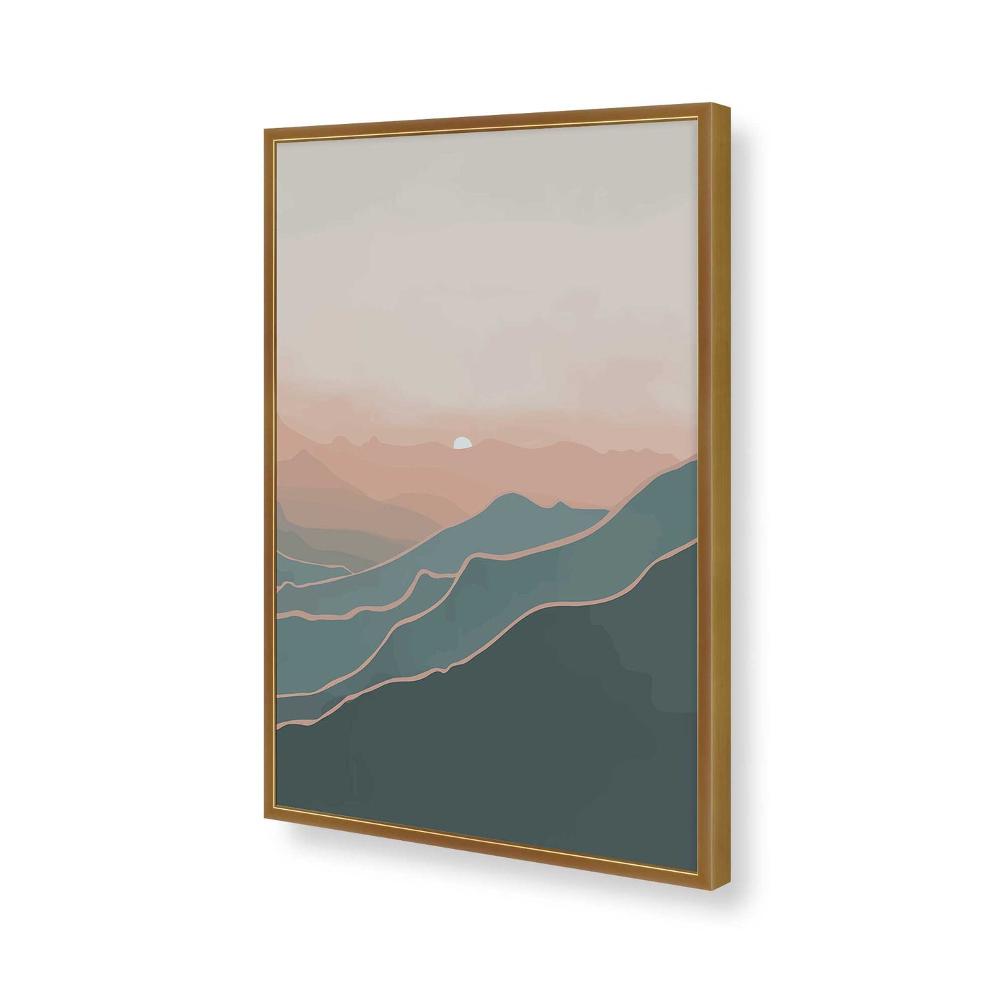 [Color:Polished Gold], Picture of art in a Polished Gold frame of the corner