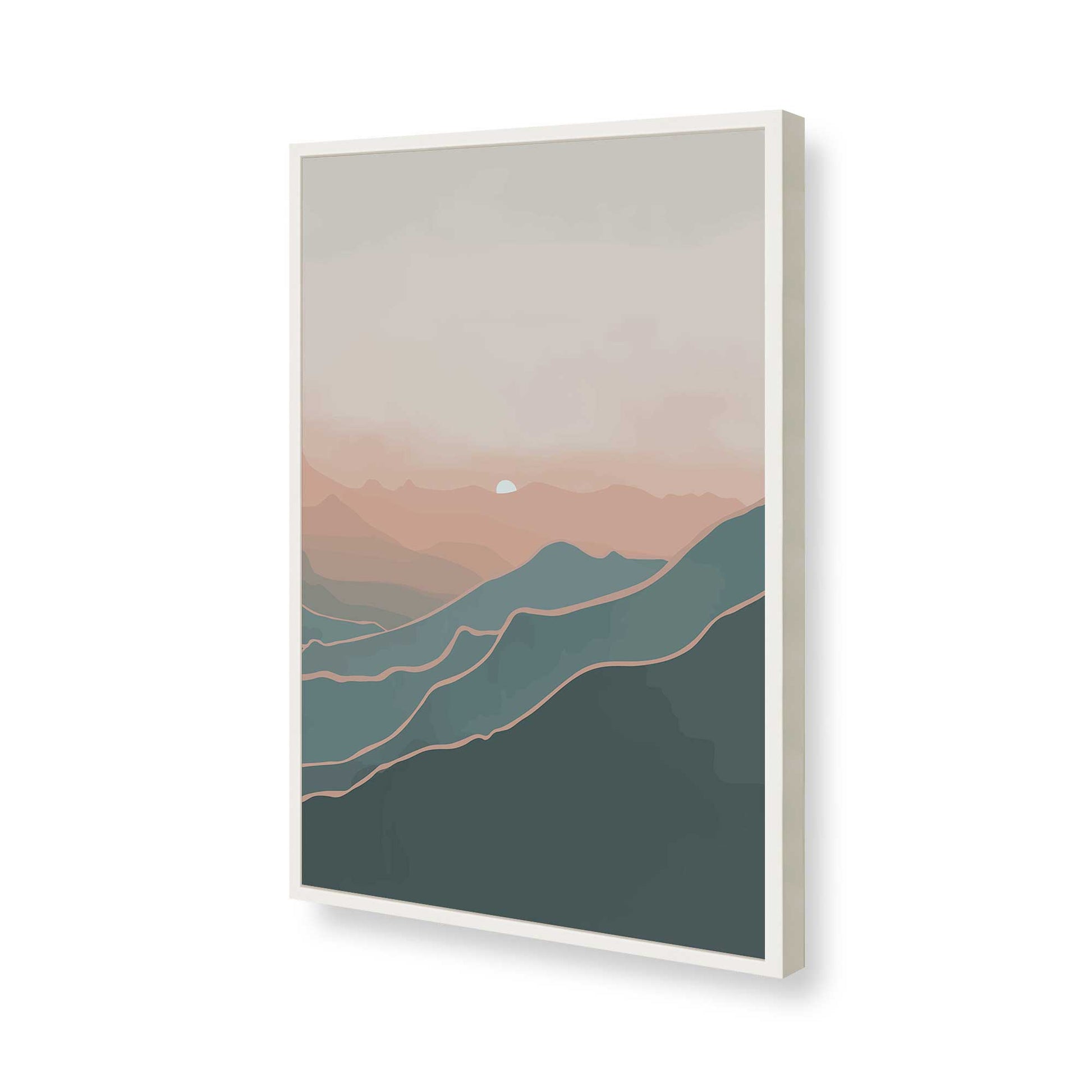 [Color:Opaque White], Picture of art in a Opaque White frame of the corner
