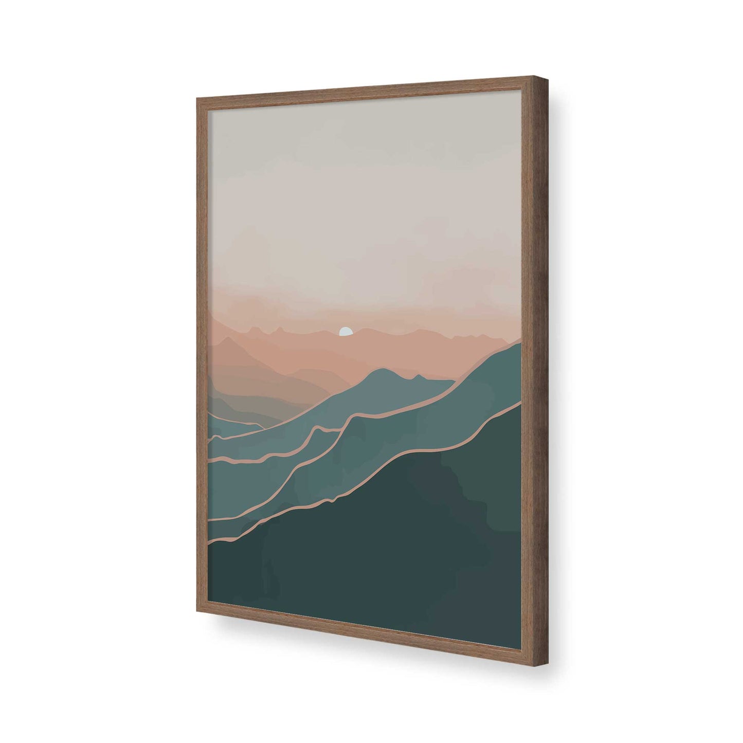 [Color:Walnut], Picture of art in a Walnut frame of the corner