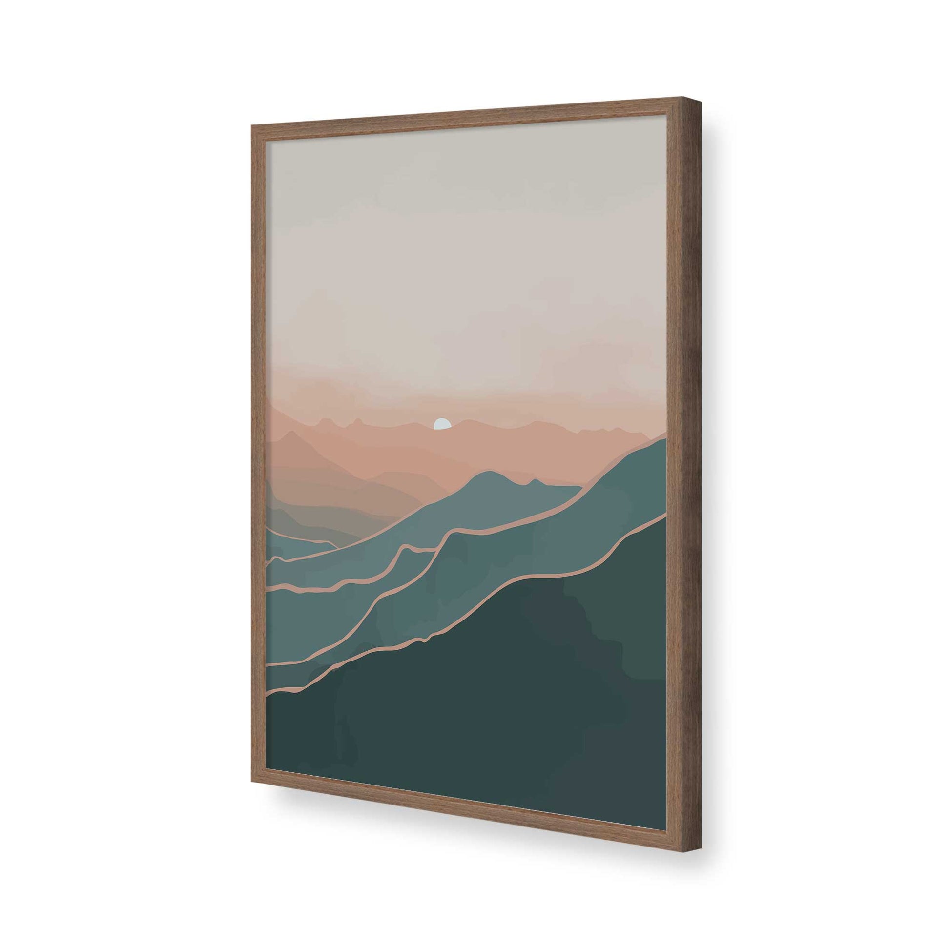 [Color:Walnut], Picture of art in a Walnut frame of the corner