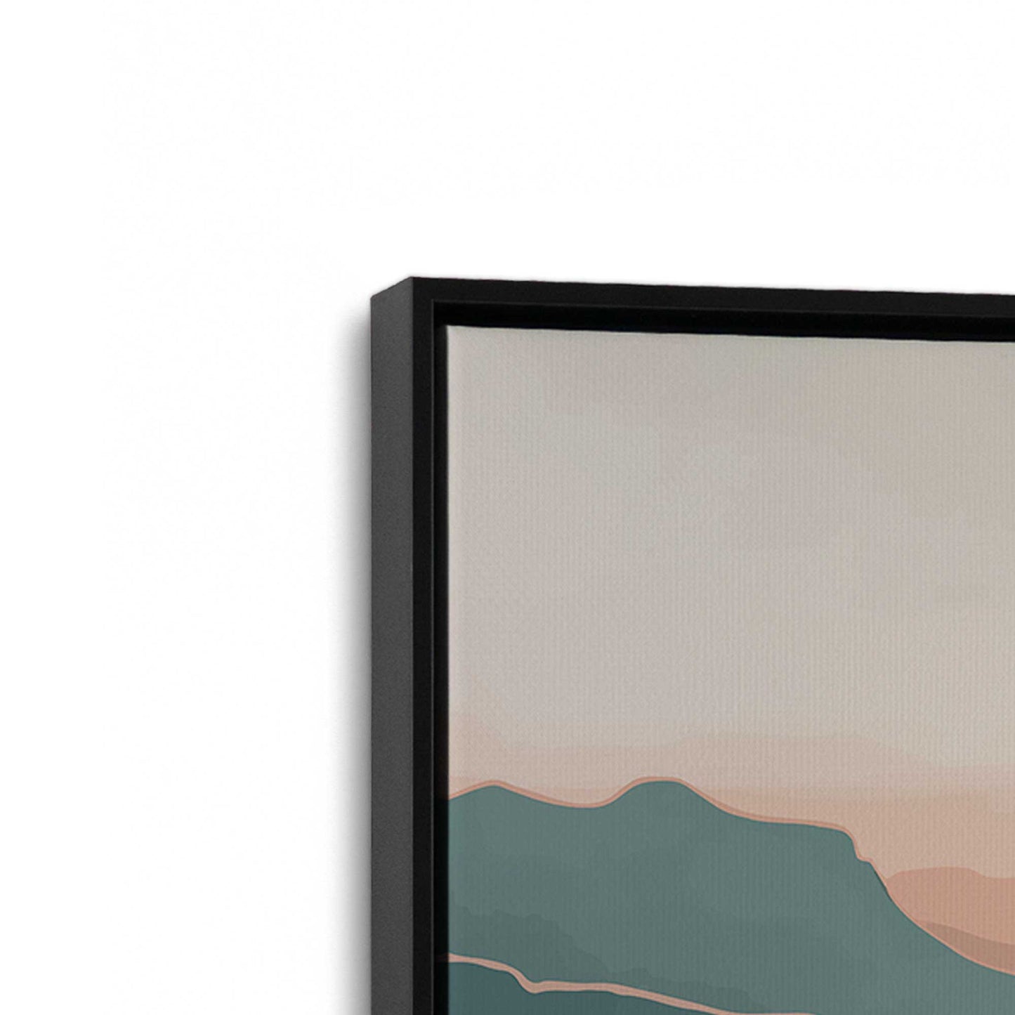 [Color:Satin Black], Picture of art in a Satin Black frame at an angle