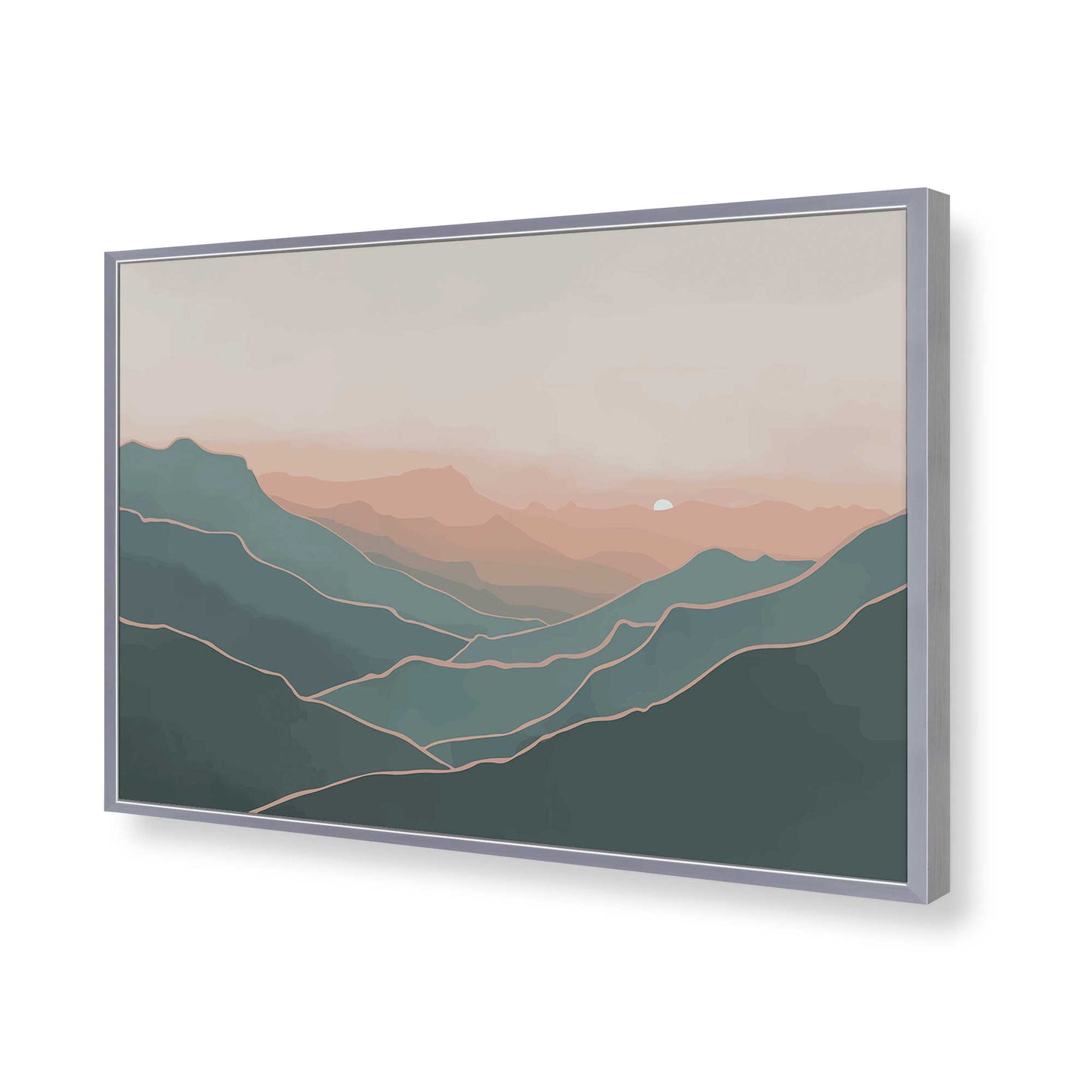 [Color:Polished Chrome], Picture of art in a Polished Chrome frame of the corner