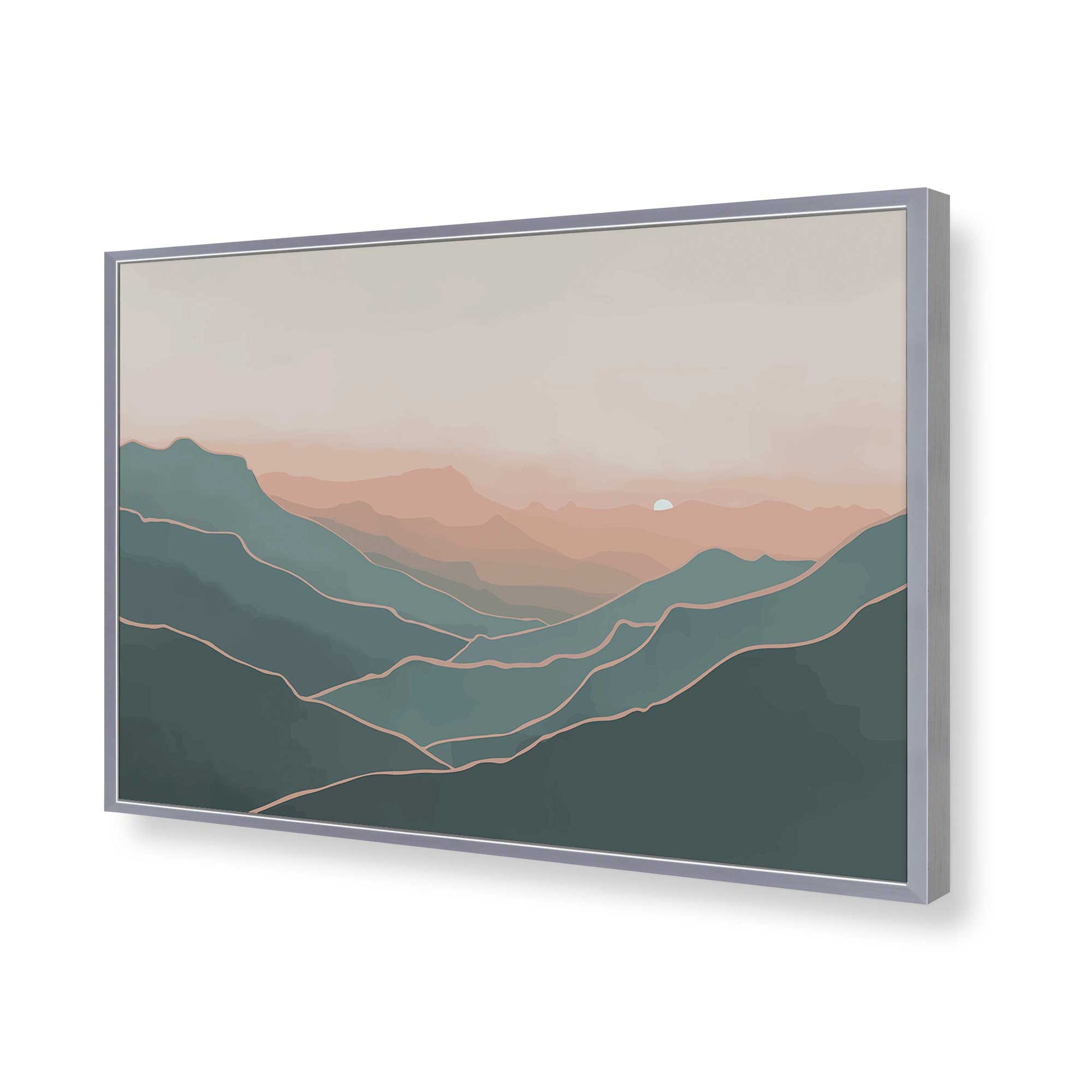 [Color:Polished Chrome], Picture of art in a Polished Chrome frame of the corner