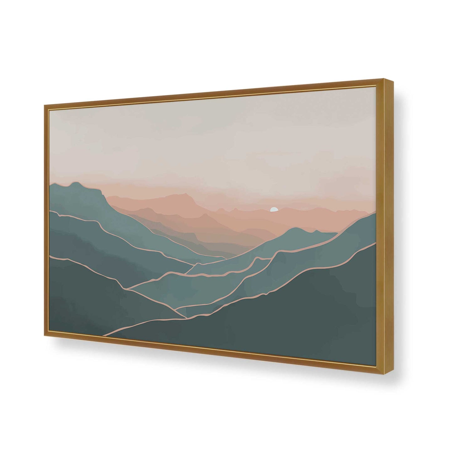 [Color:Polished Gold], Picture of art in a Polished Gold frame of the corner