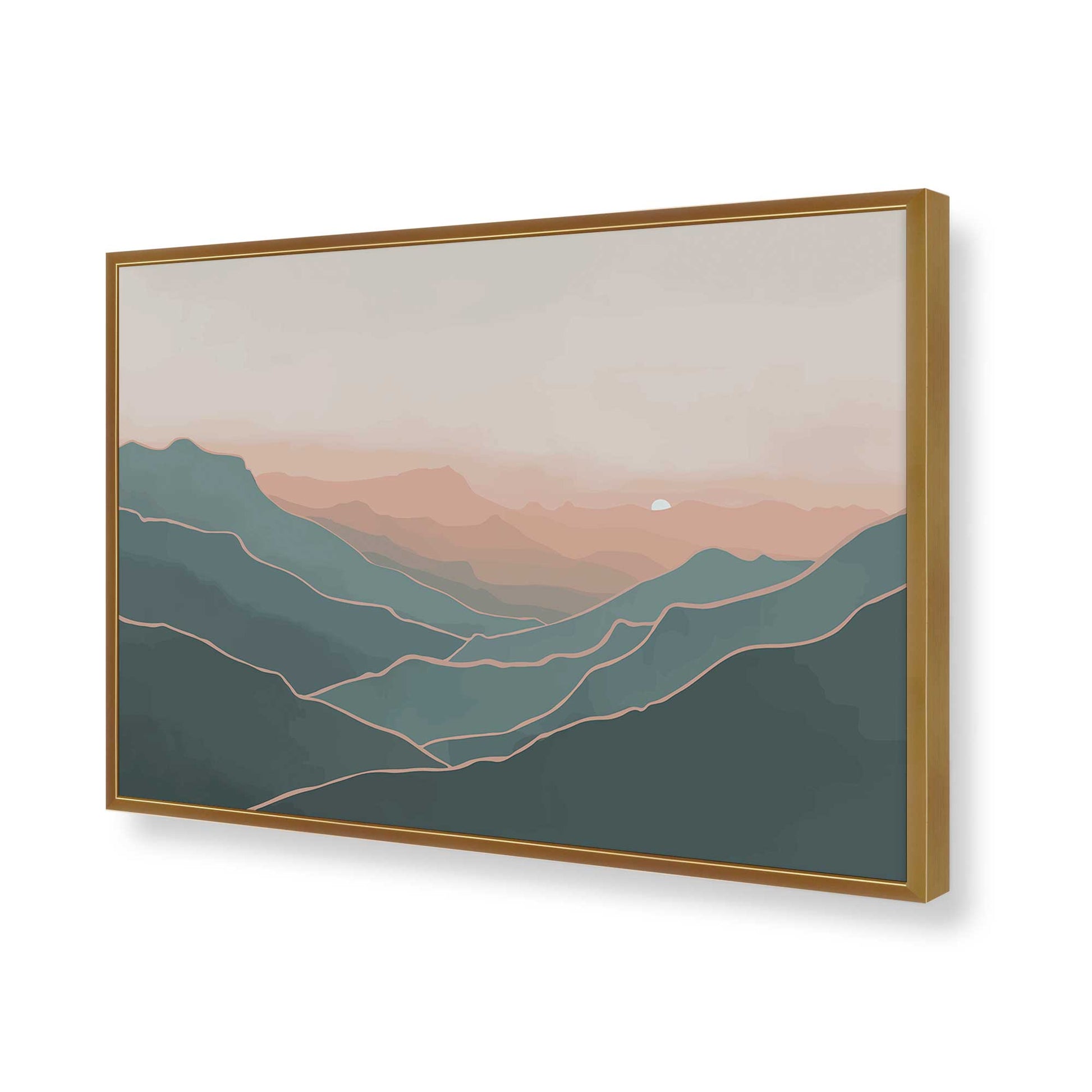 [Color:Polished Gold], Picture of art in a Polished Gold frame of the corner