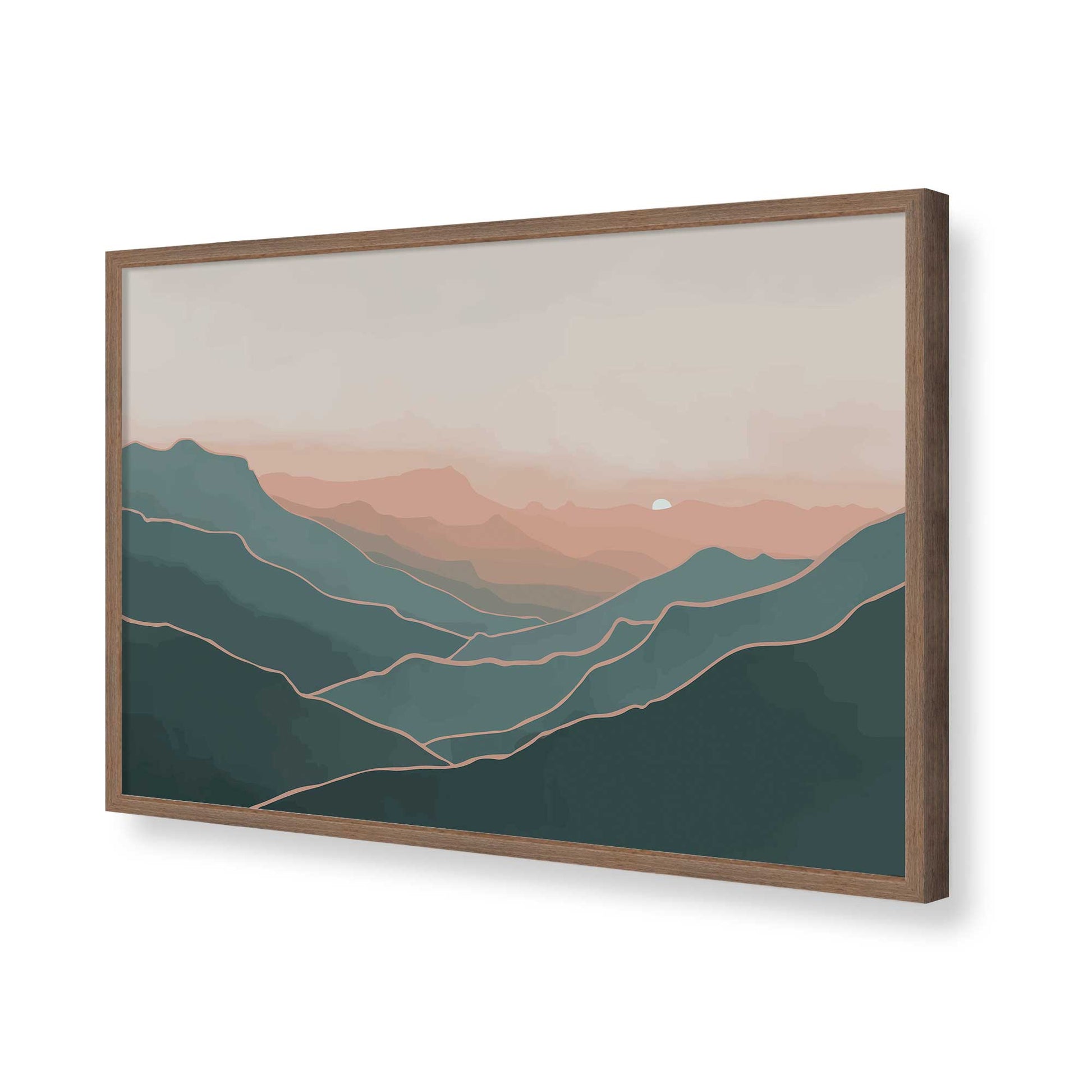 [Color:Walnut], Picture of art in a Walnut frame of the corner