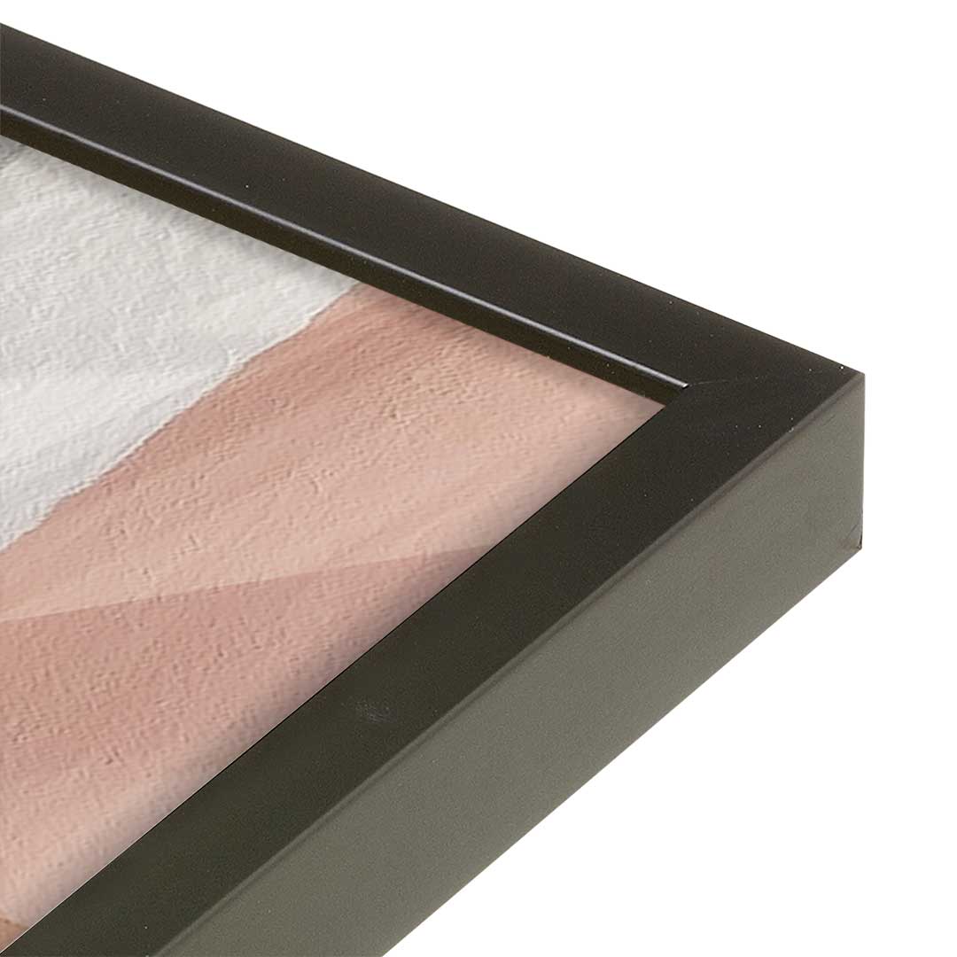 [Color:Satin Black], Picture of art in a Satin Black frame at an angle