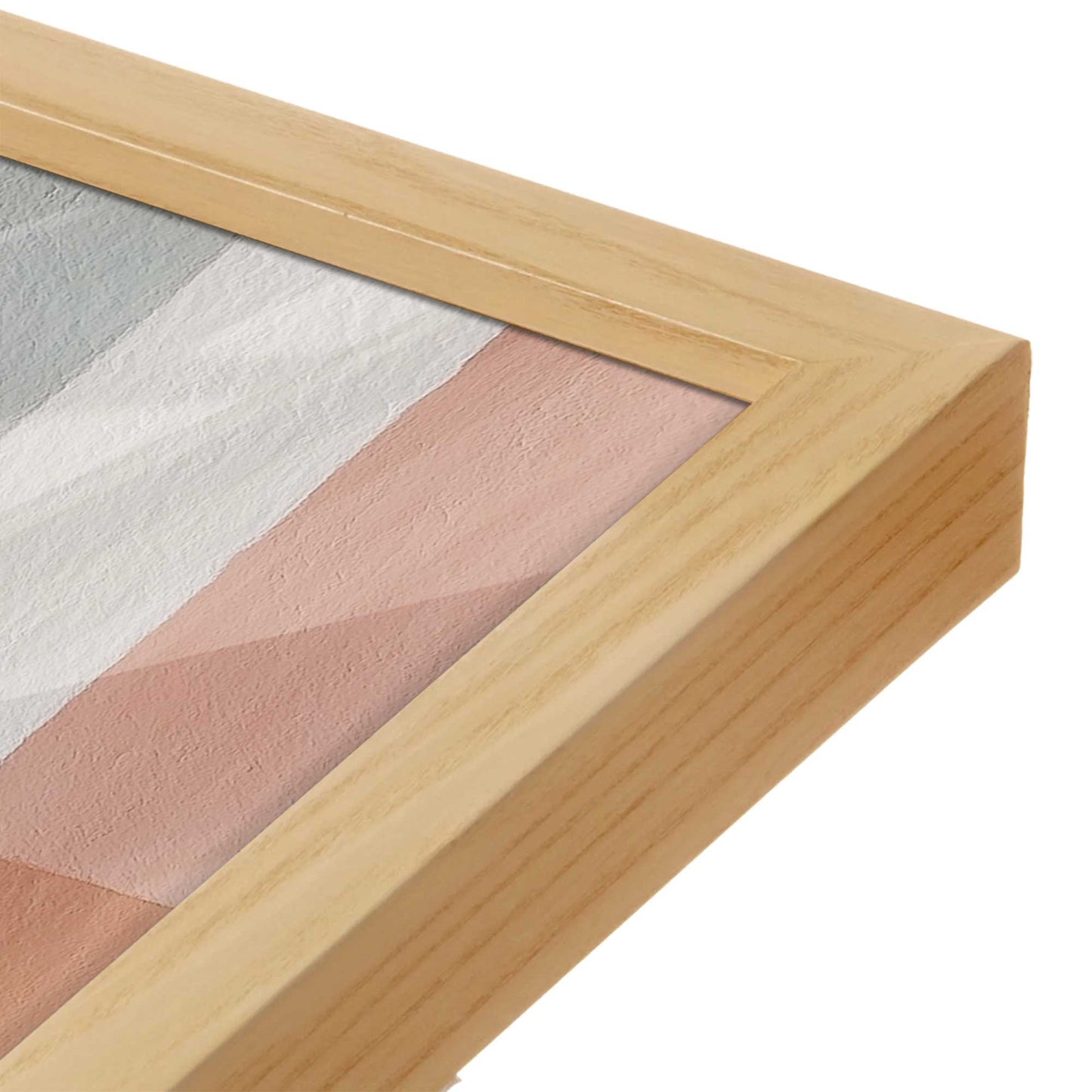 [Color:American Maple], Picture of art in a American Maple frame at an angle