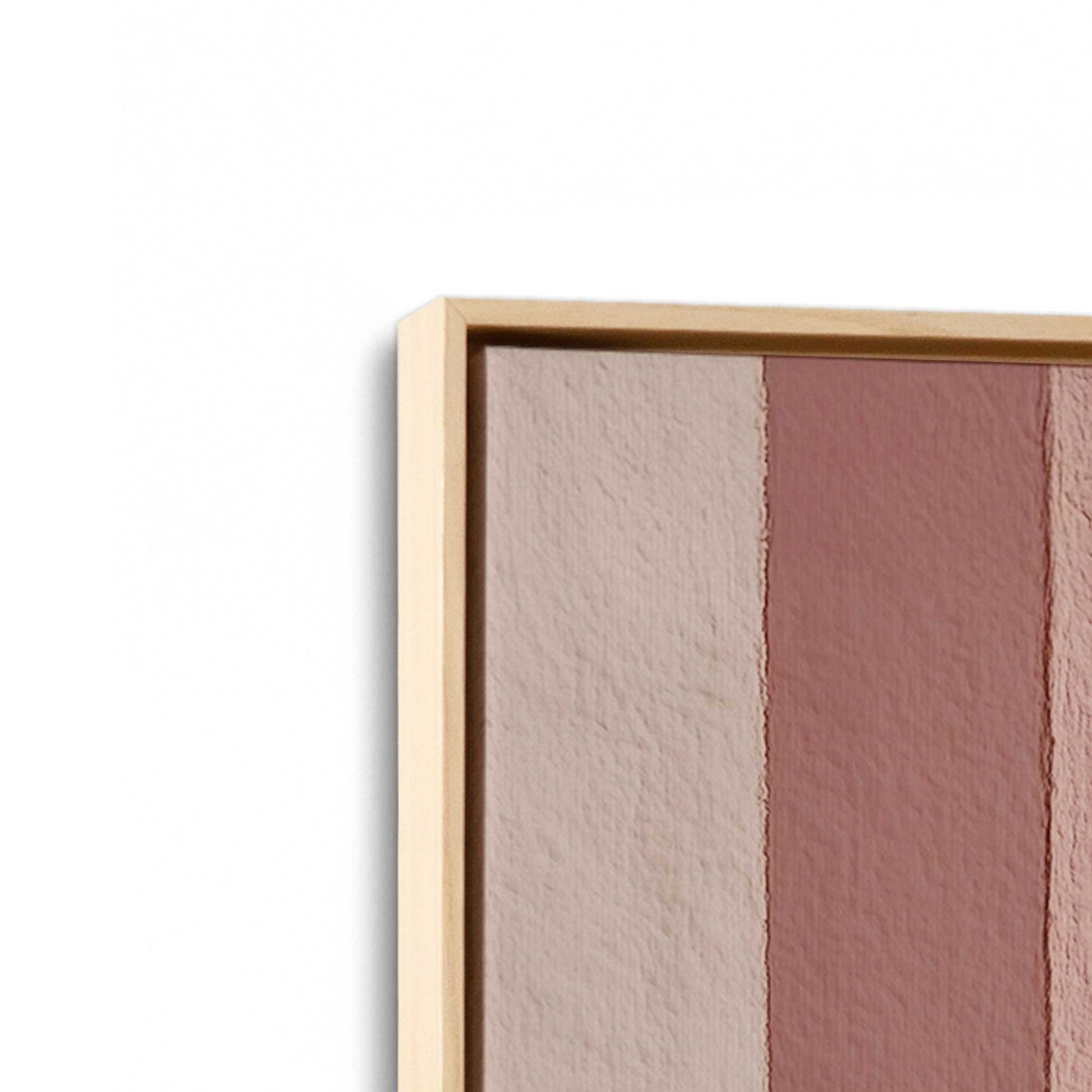 [Color:American Maple], Picture of art in a American Maple frame at an angle