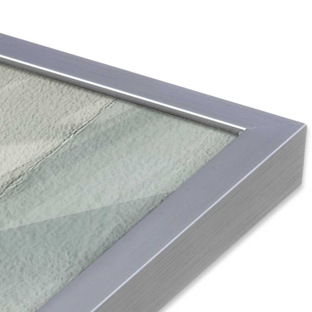 [Color:Polished Chrome], Picture of art in a Polished Chrome frame at an angle