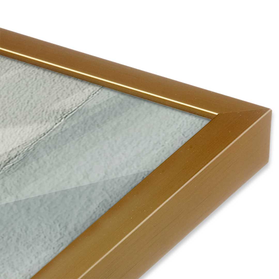 [Color:Polished Gold], Picture of art in a Polished Gold frame at an angle