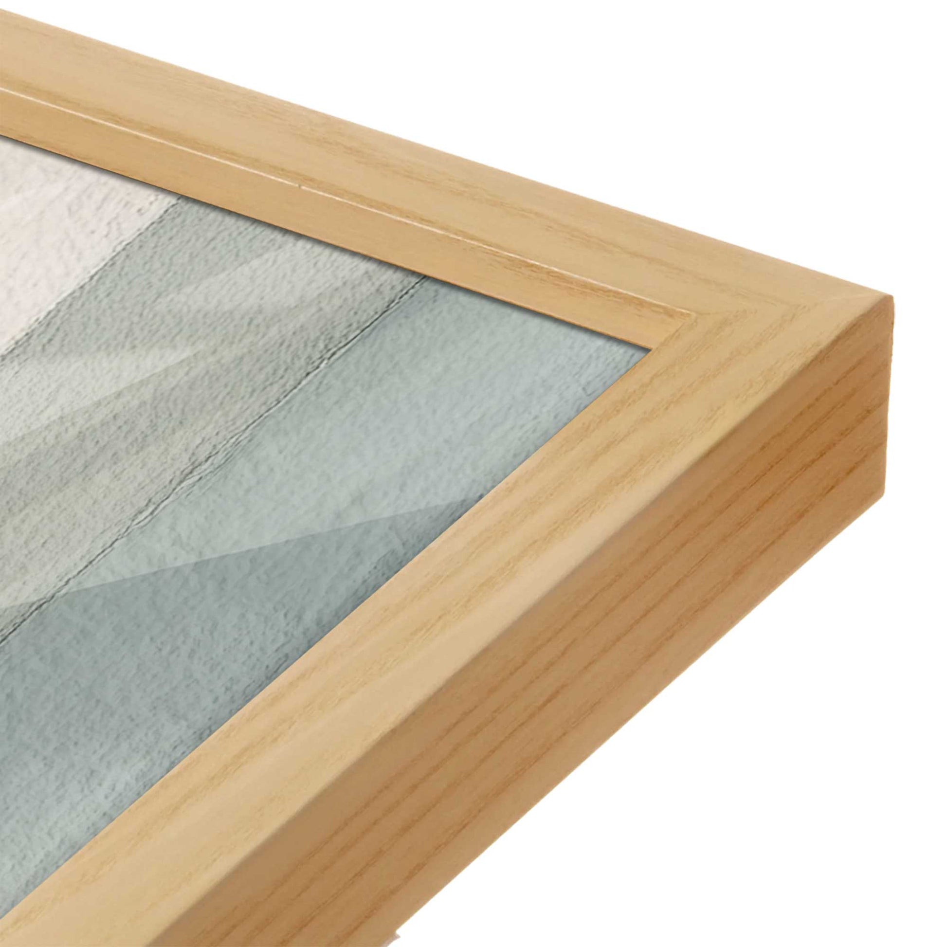 [Color:American Maple], Picture of art in a American Maple frame at an angle