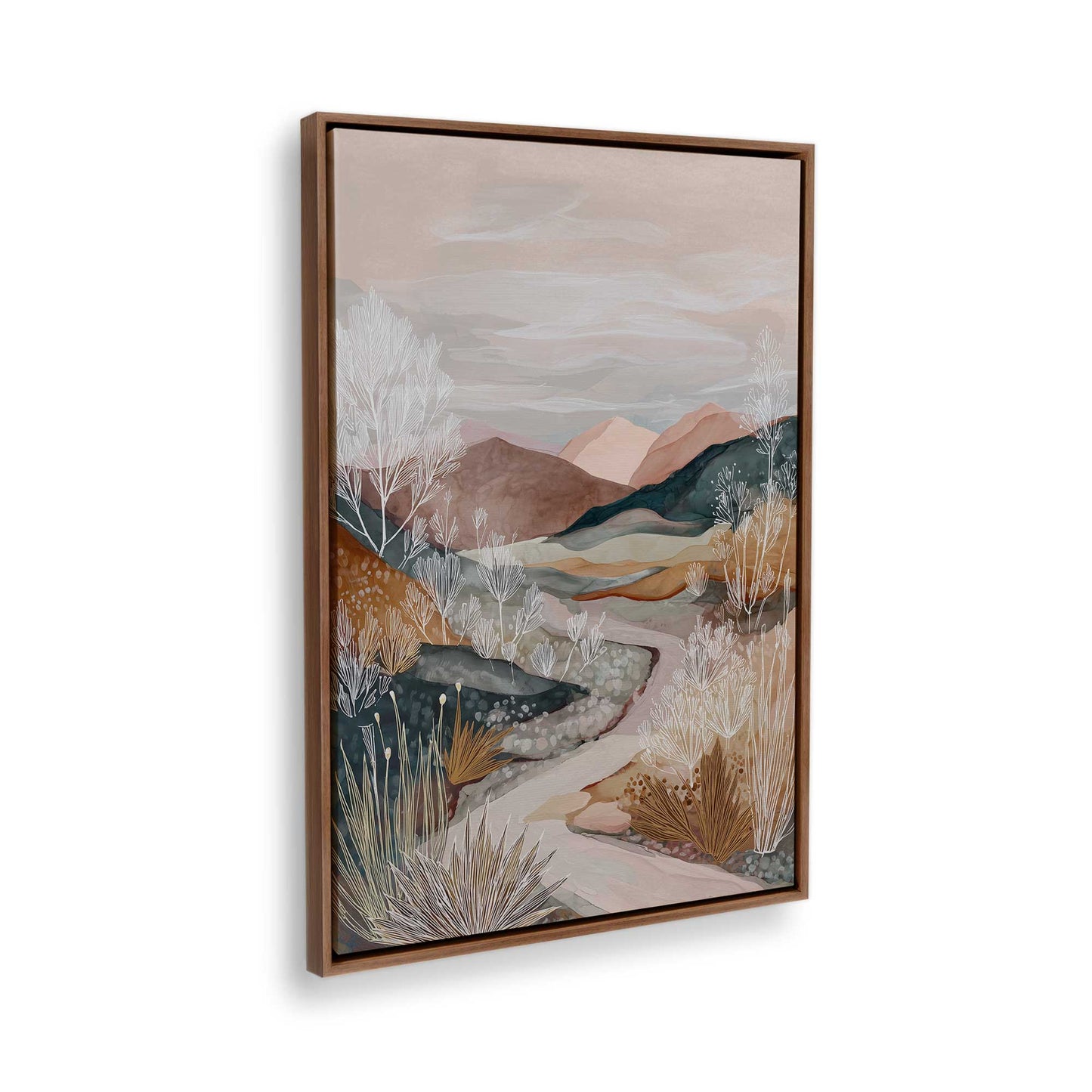 [Color:Walnut], Picture of the corner of the art